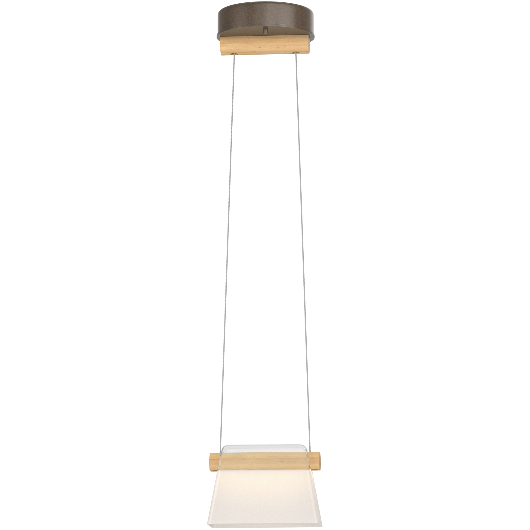 Cowbell LED 6.3 inch Bronze Mini Pendant Ceiling Light in Clear with Frost