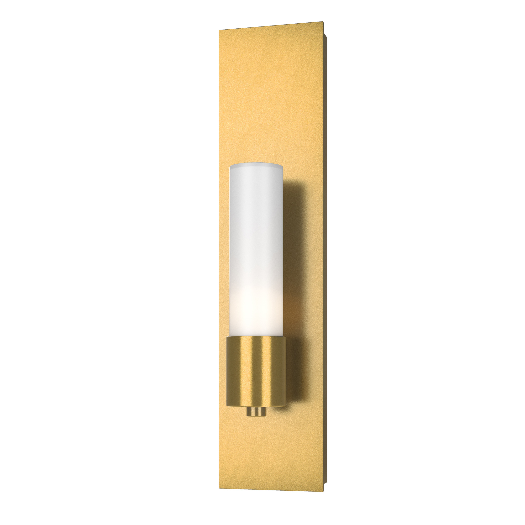 Pillar 1 Light 4.3 inch Modern Brass ADA Sconce Wall Light in Opal