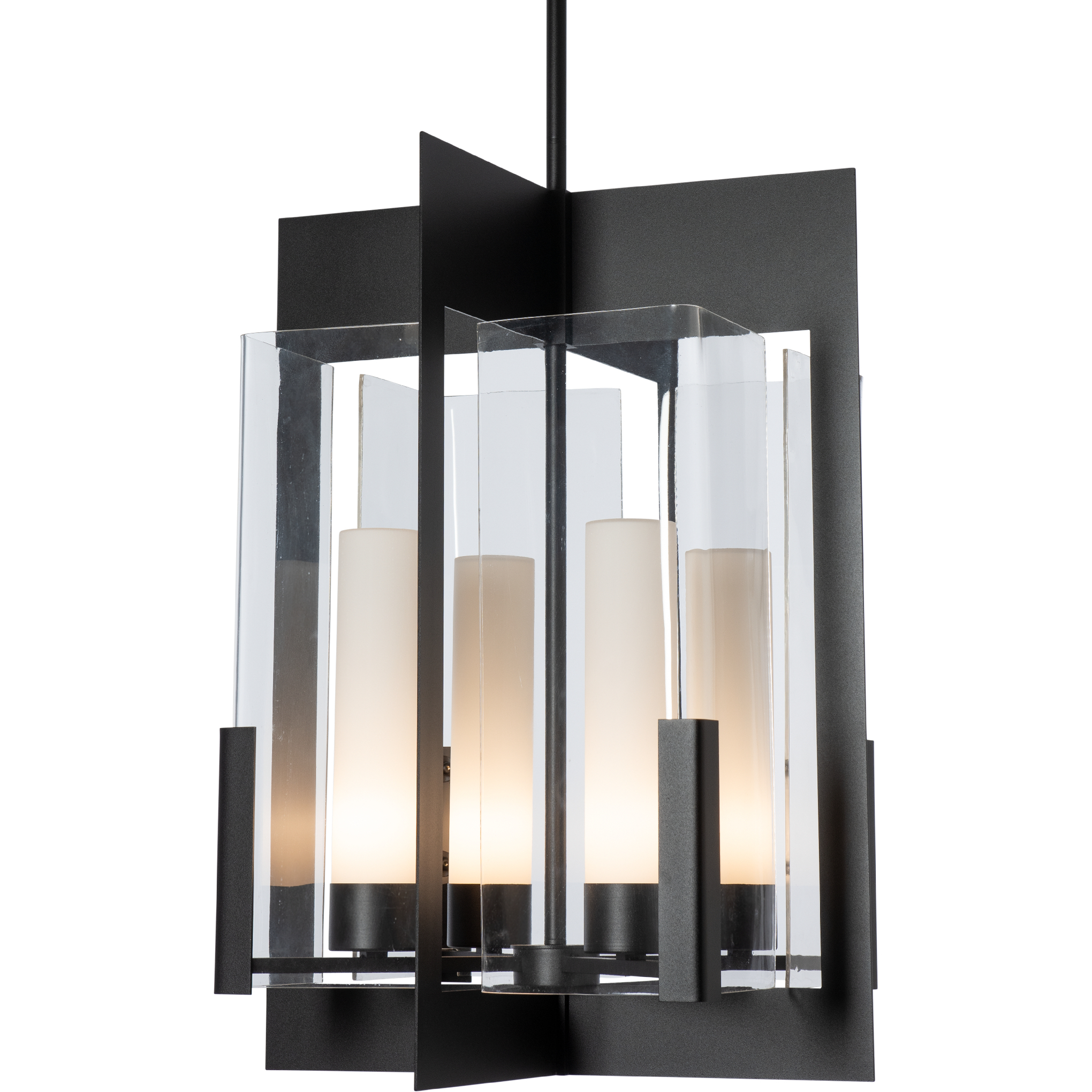 Summit 4 Light 22.6 inch Natural Iron Hanging Lantern Ceiling Light in Clear