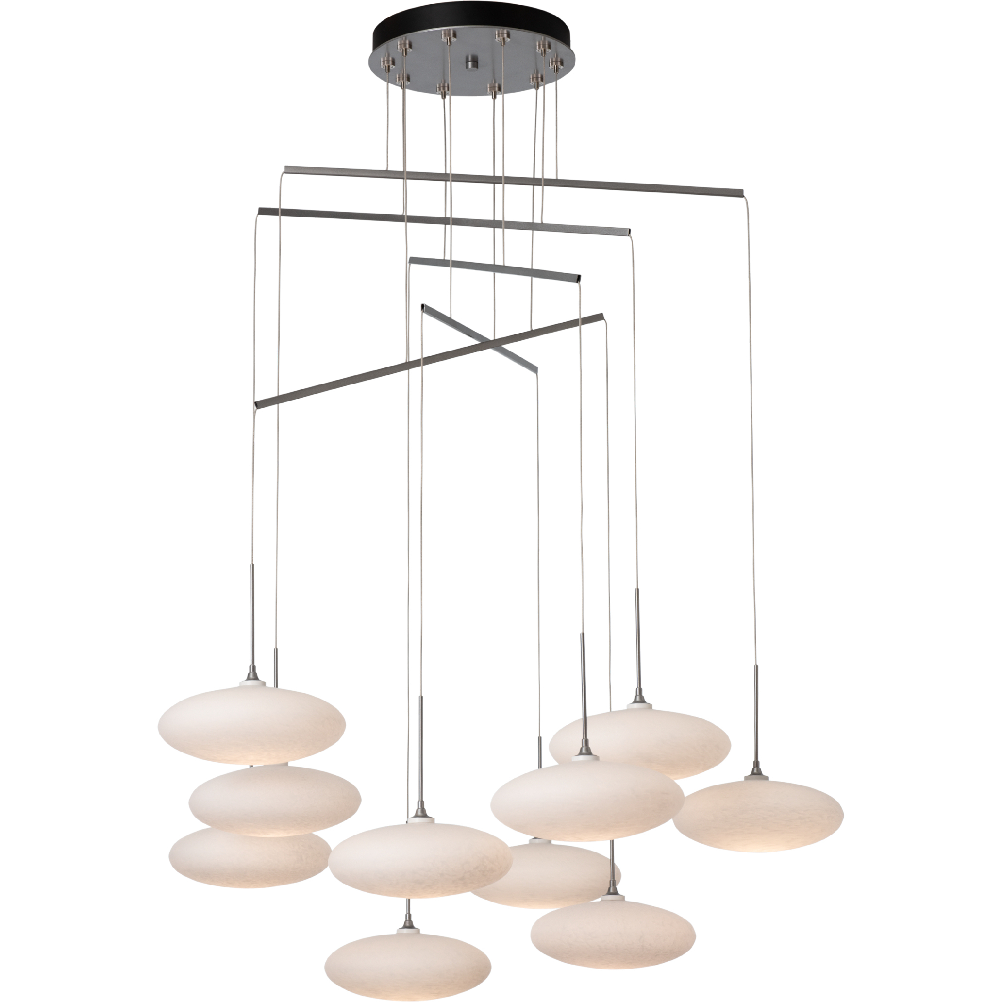 Clouds 10 Light 41.7 inch Soft Gold Mobile Pendant Ceiling Light, Long