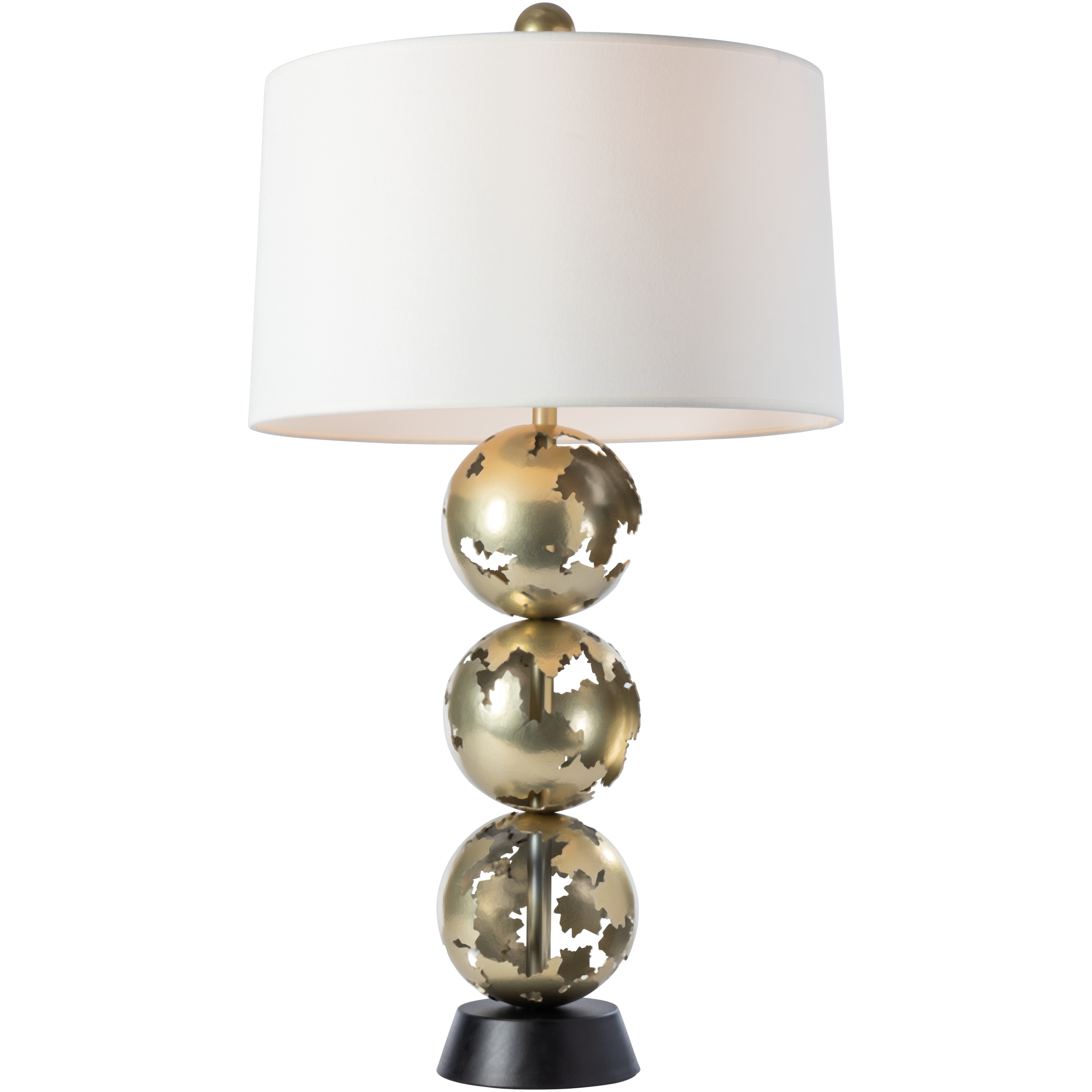 Pangea 32.6 inch 60 watt Modern Brass and Black Table Lamp Portable Light in Modern Brass/Black