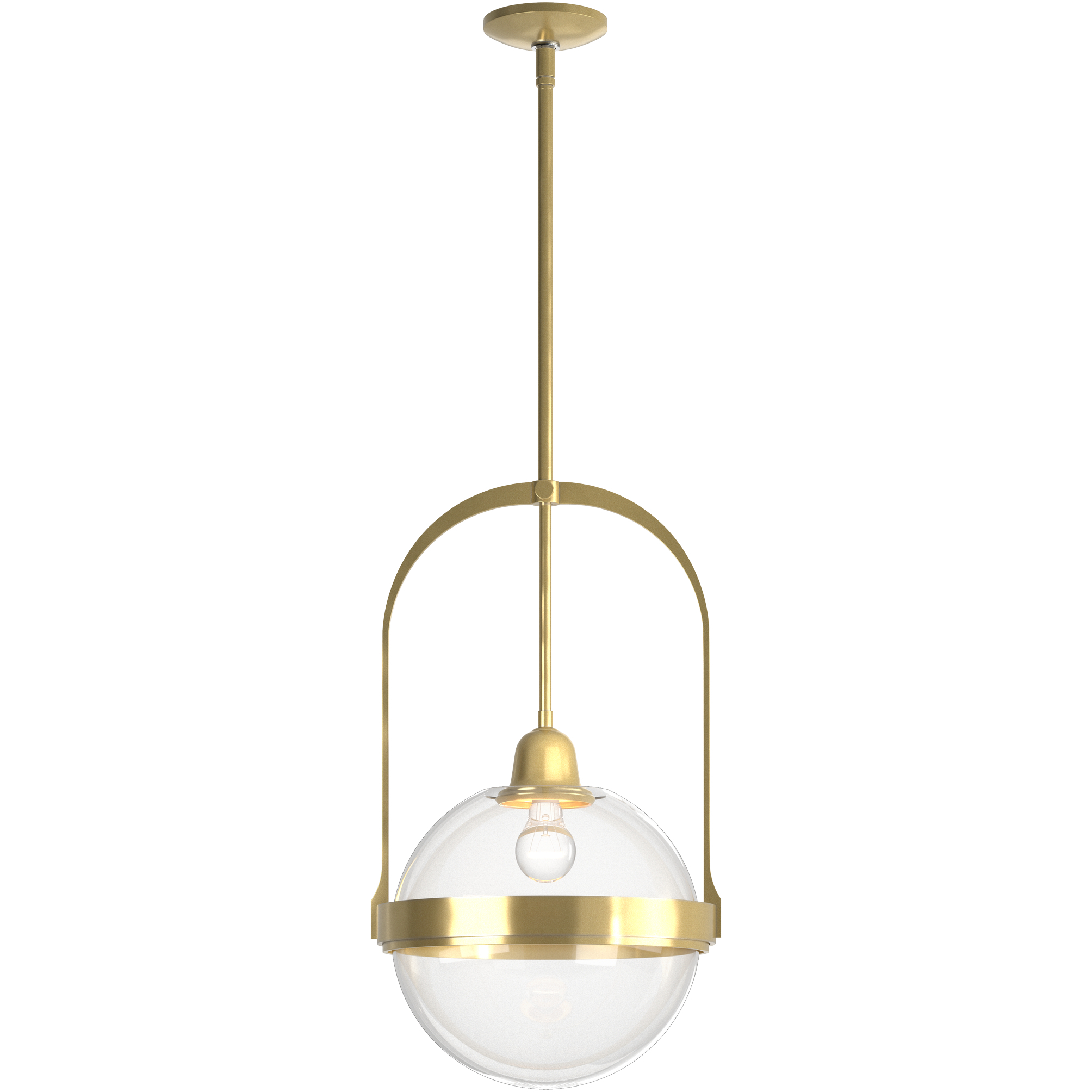 Atlas 1 Light 13.9 inch Modern Brass Pendant Ceiling Light - Open Box