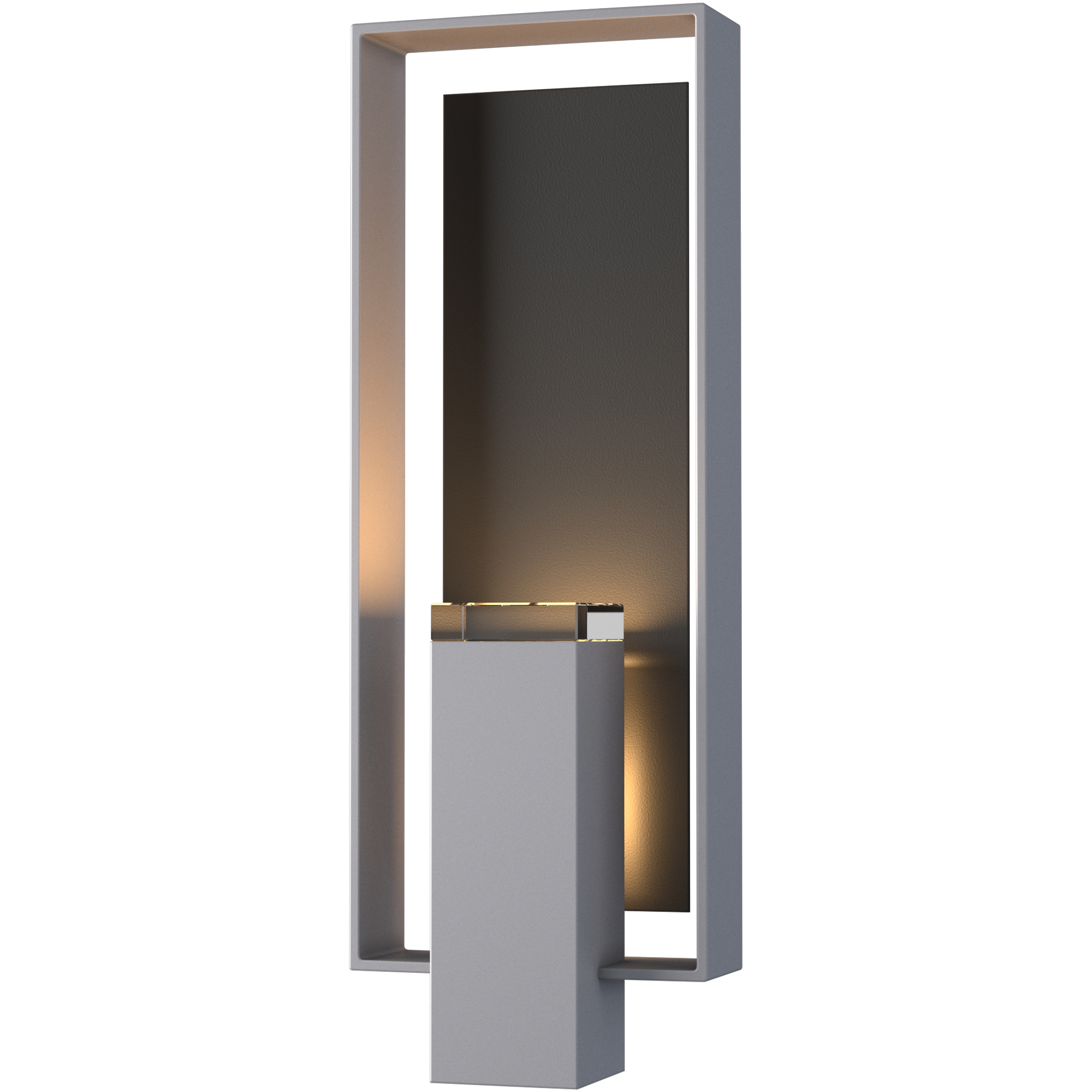 Shadow Box 2 Light 21.2 inch Coastal Burnished Steel and Coastal Black Outdoor Sconce in Coastal Burnished Steel/Coastal Black, Large