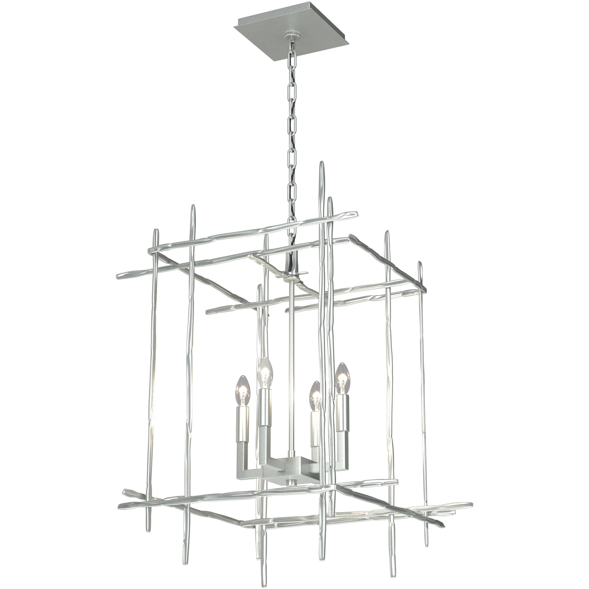 Tura 4 Light 23 inch Vintage Platinum Chandelier Ceiling Light, Medium - Open Box