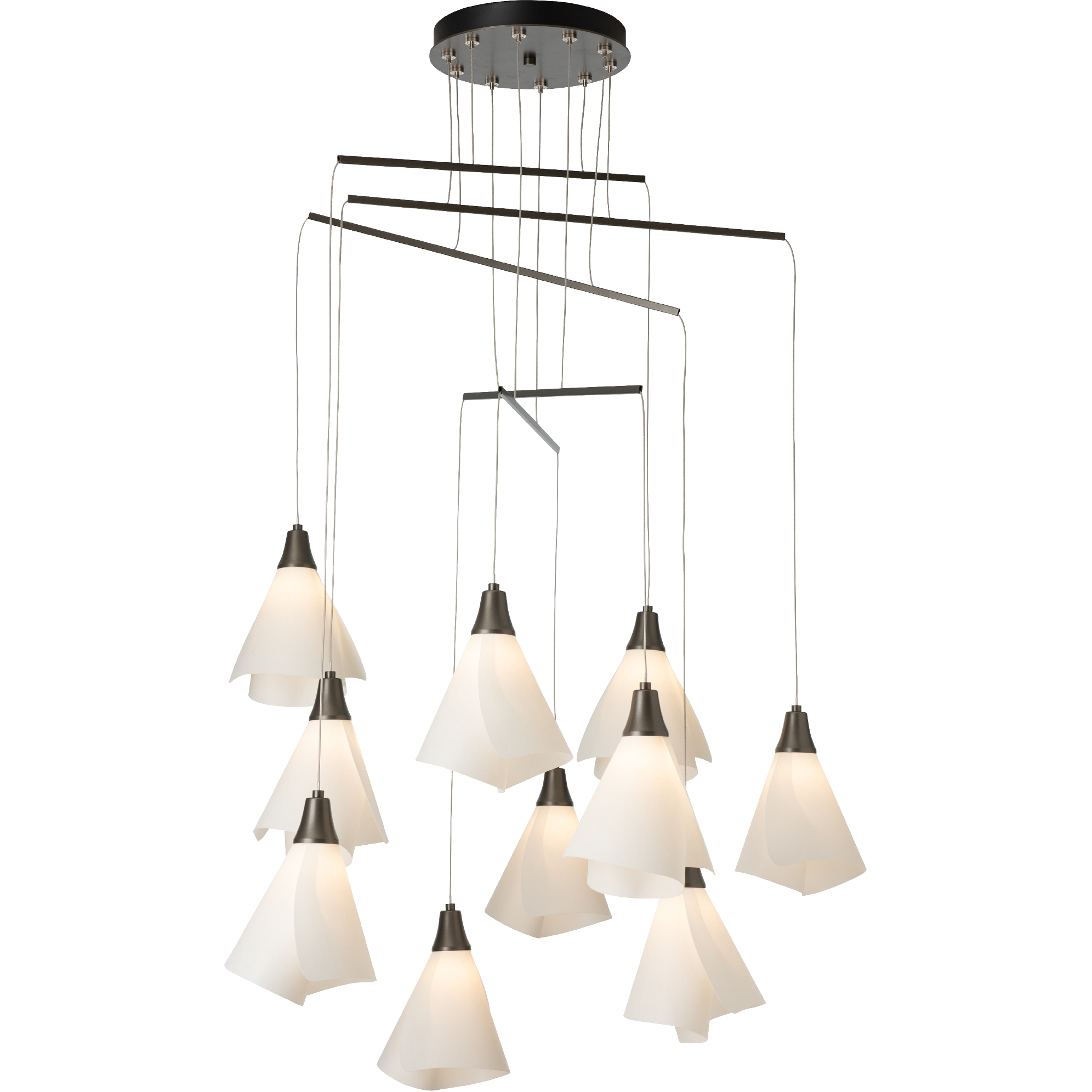 Mobius 10 Light 39.2 inch Sterling Mobile Pendant Ceiling Light, Standard