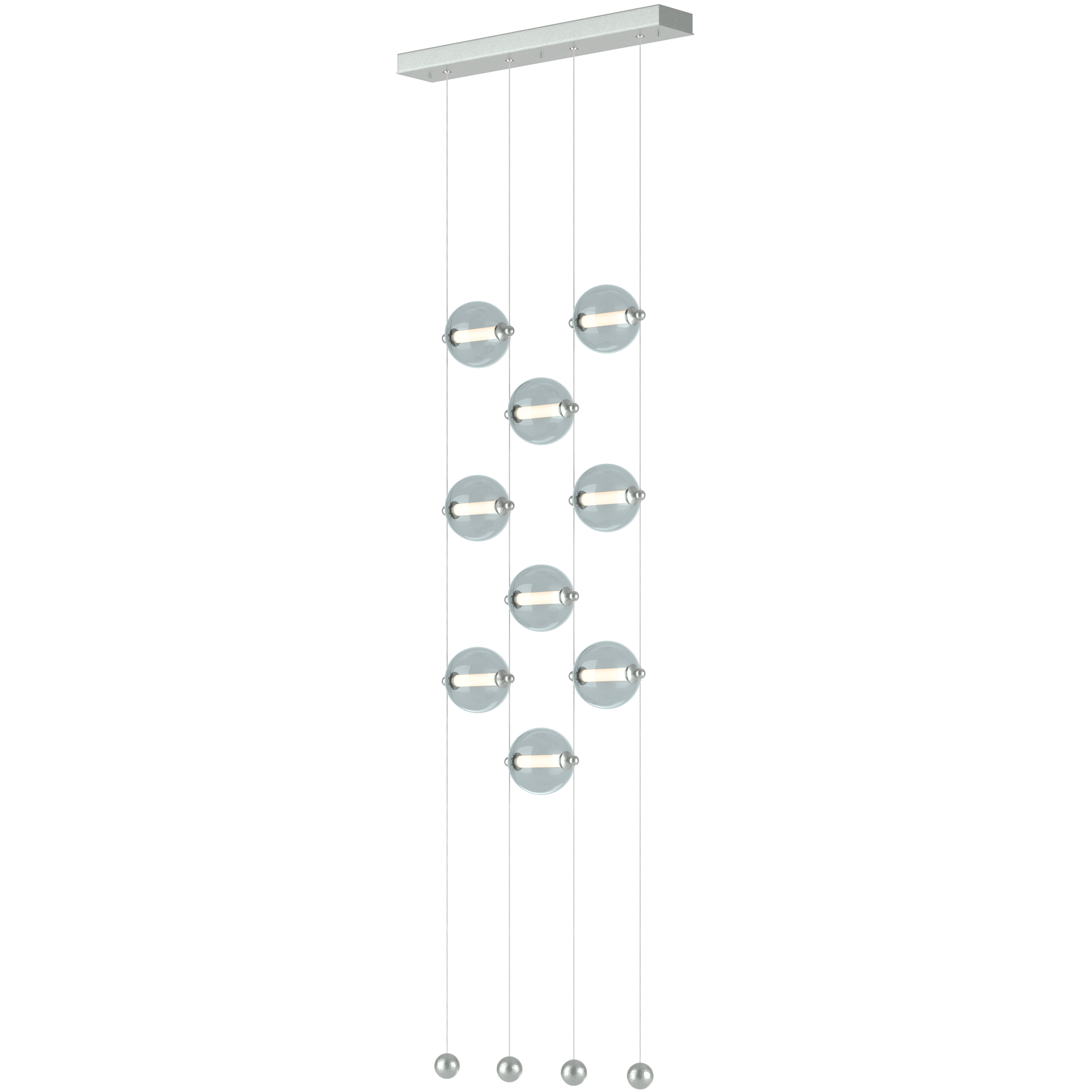 Abacus LED 22.3 inch Vintage Platinum Ceiling-to-Floor Pendant Ceiling Light in Cool Grey