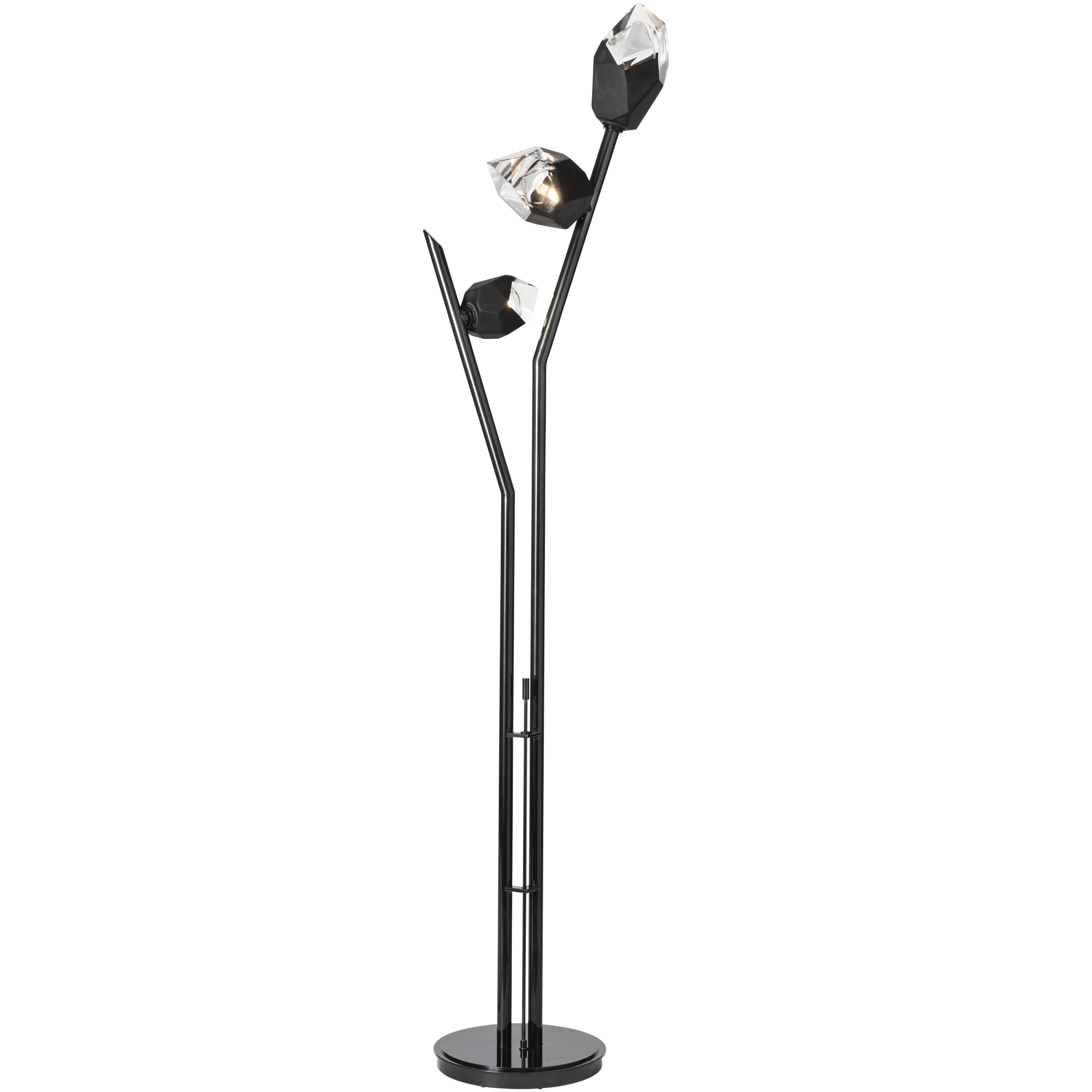 Chrysalis 74.4 inch 5 watt Vintage Platinum Floor Lamp Portable Light in White Crystal