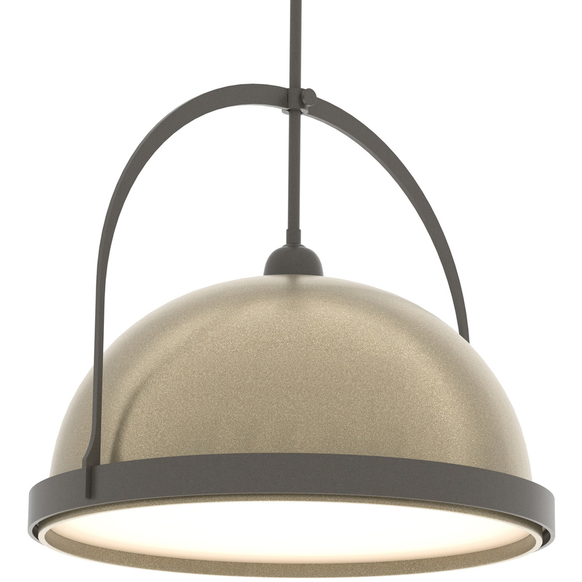 Atlas 1 Light 21.7 inch Dark Smoke and Soft Gold Pendant Ceiling Light, Large - Open Box