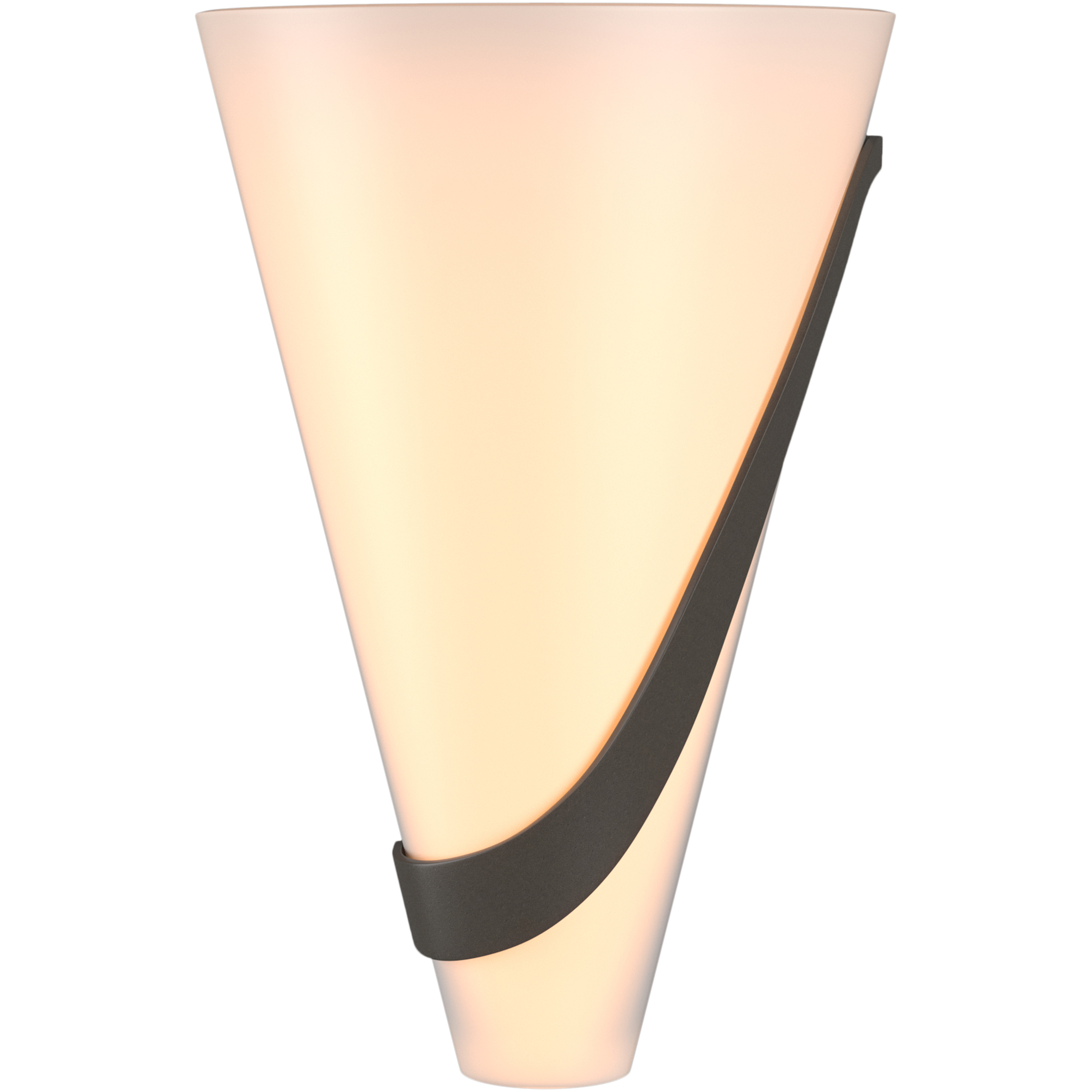 Half Cone 2 Light 8 inch Dark Smoke Sconce Wall Light, Right