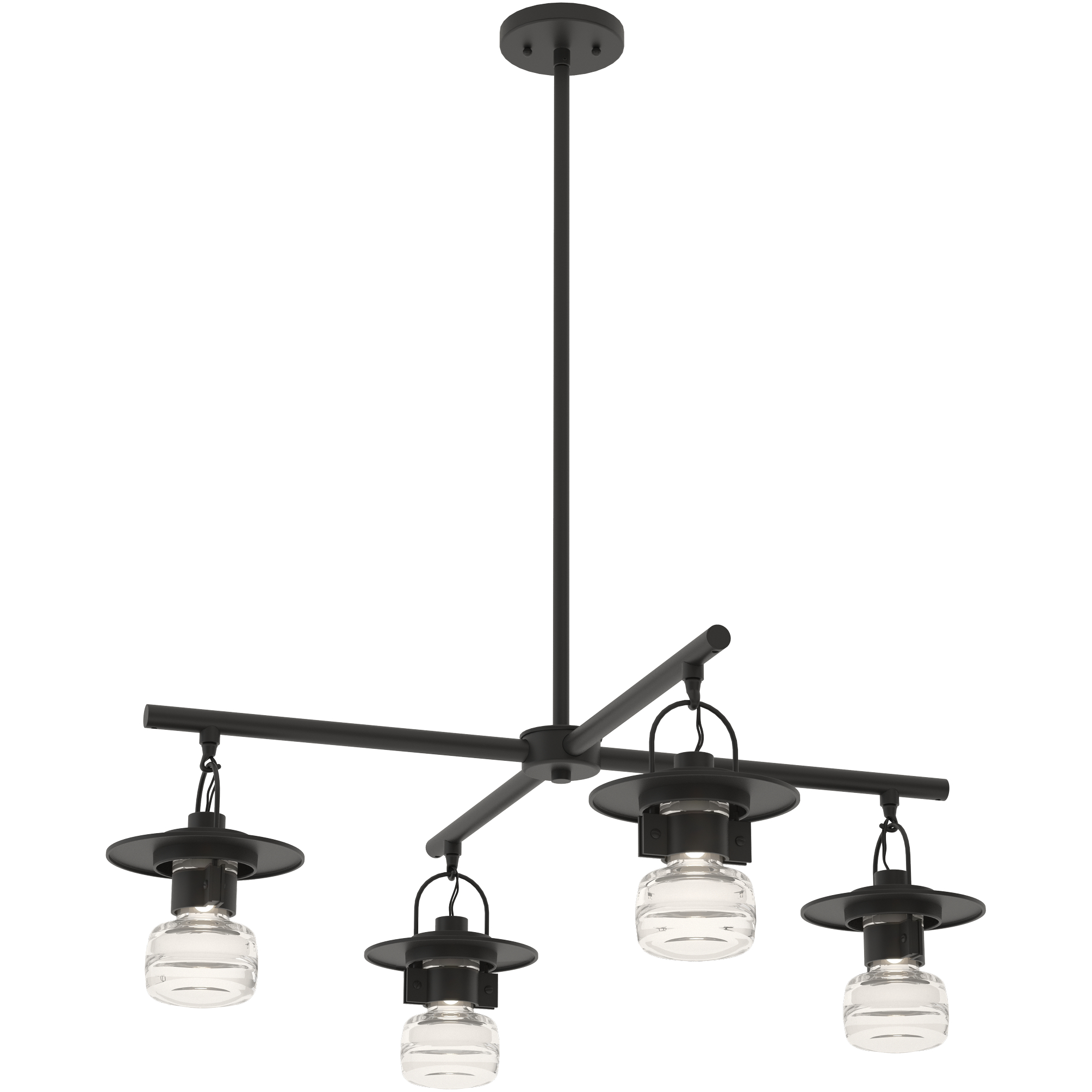 Mason 4 Light 33.9 inch Coastal Black Outdoor Pendant