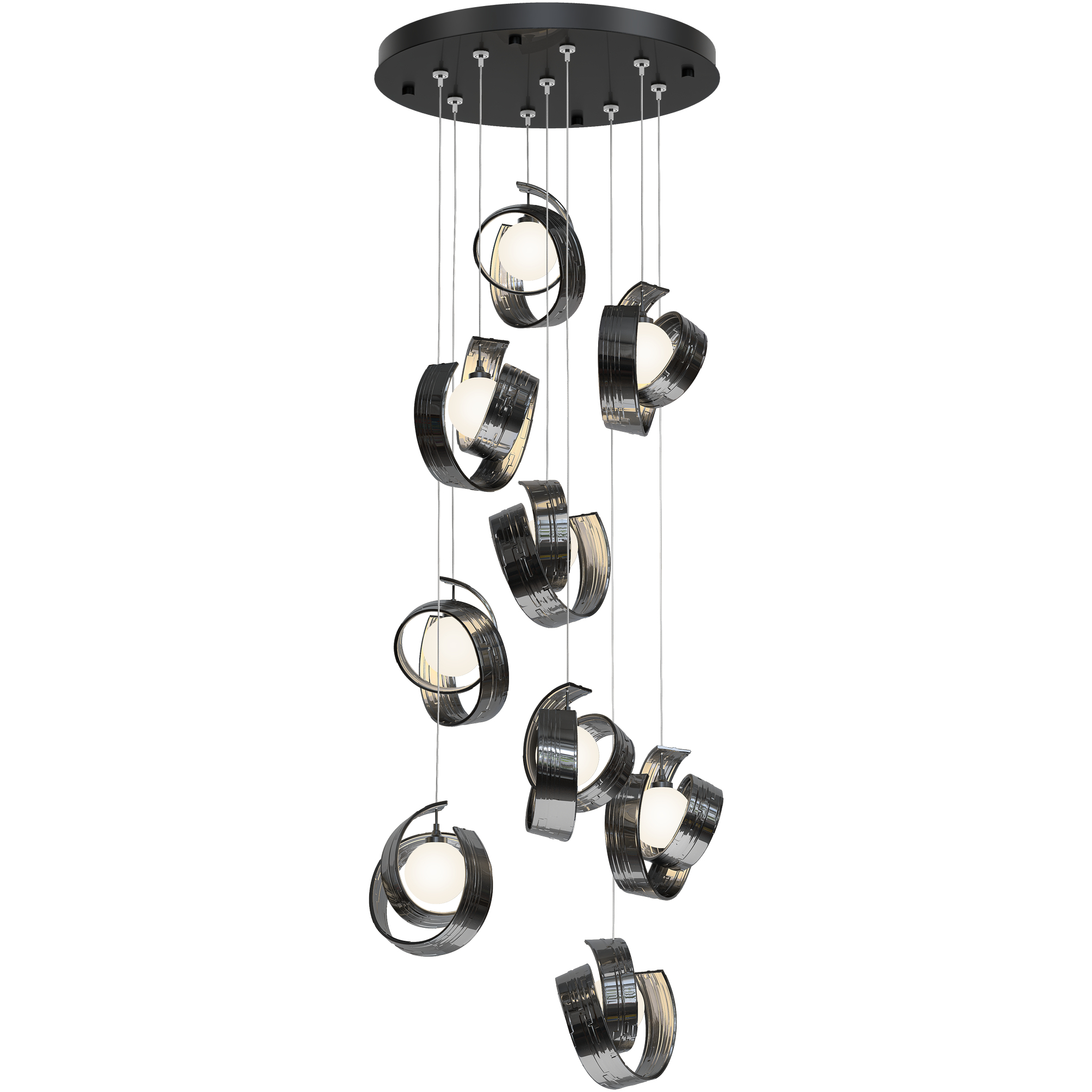 Riza 9 Light 21.1 inch Ink Pendant Ceiling Light, Long