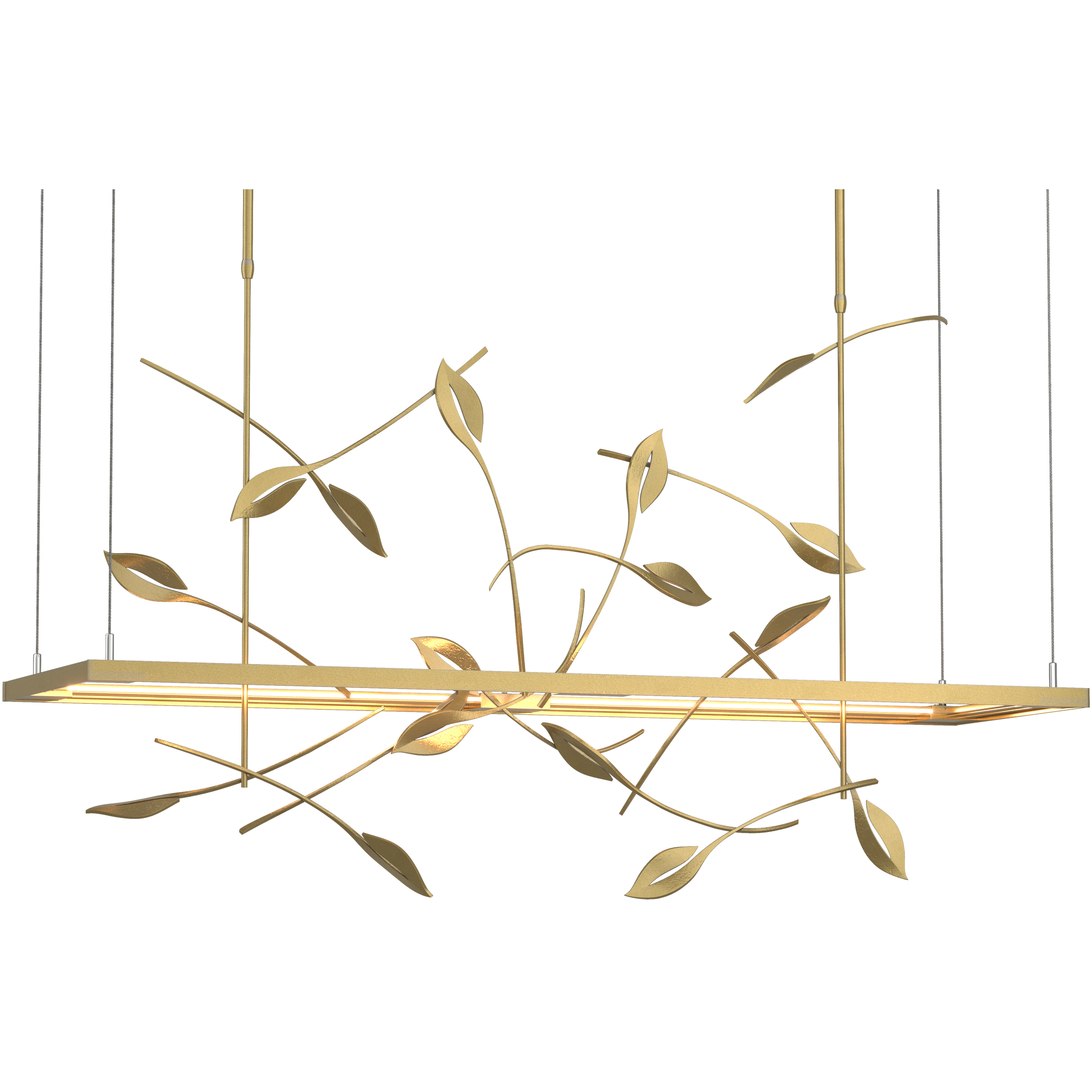 Autumn LED 53.4 inch Modern Brass Pendant Ceiling Light, Long
