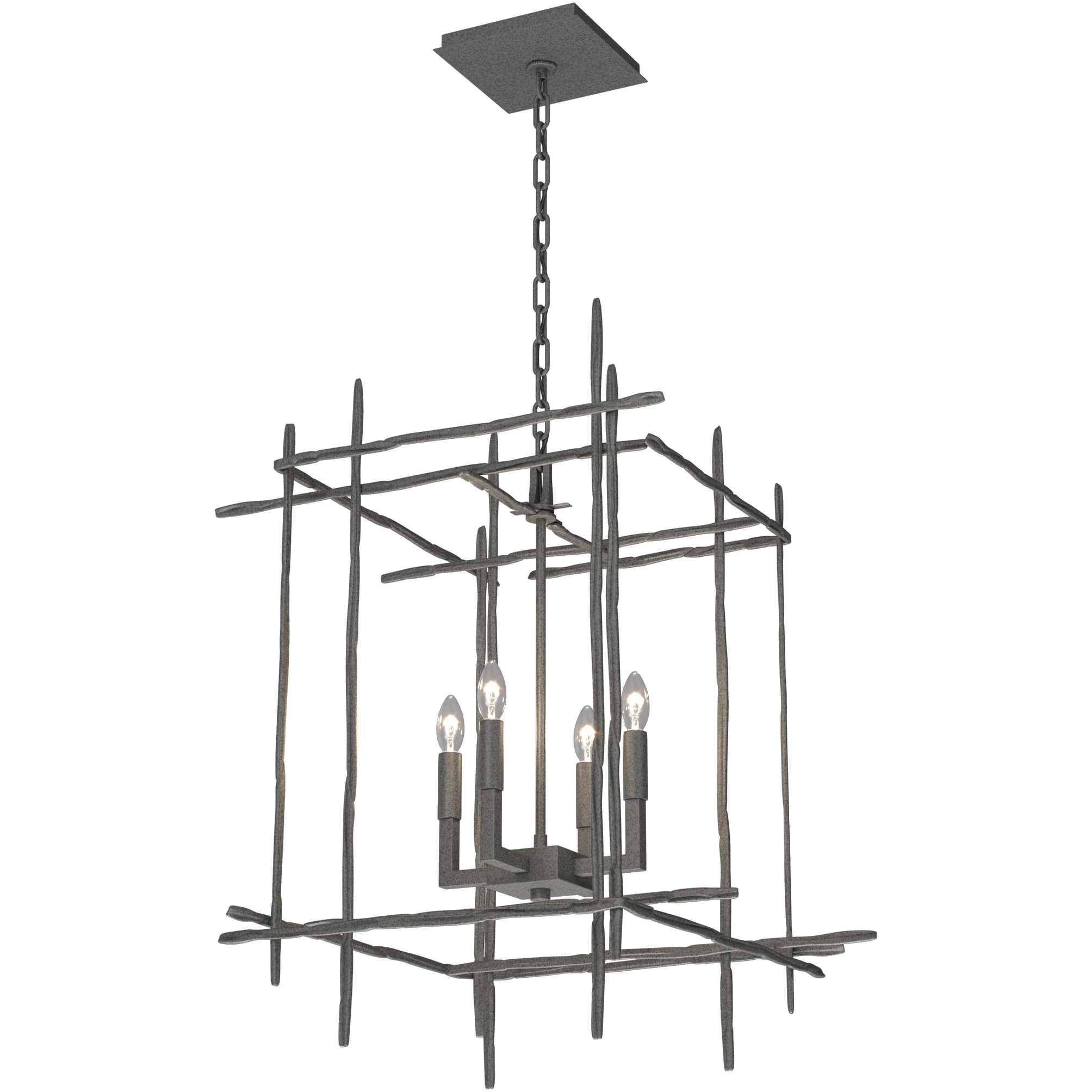 Tura 4 Light 23 inch Natural Iron Chandelier Ceiling Light, Medium