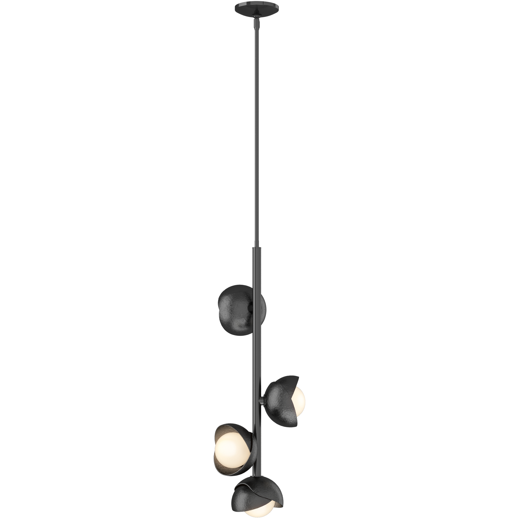 Brooklyn 4 Light 11.6 inch Bronze with Clear Steel Vertical Pendant Ceiling Light