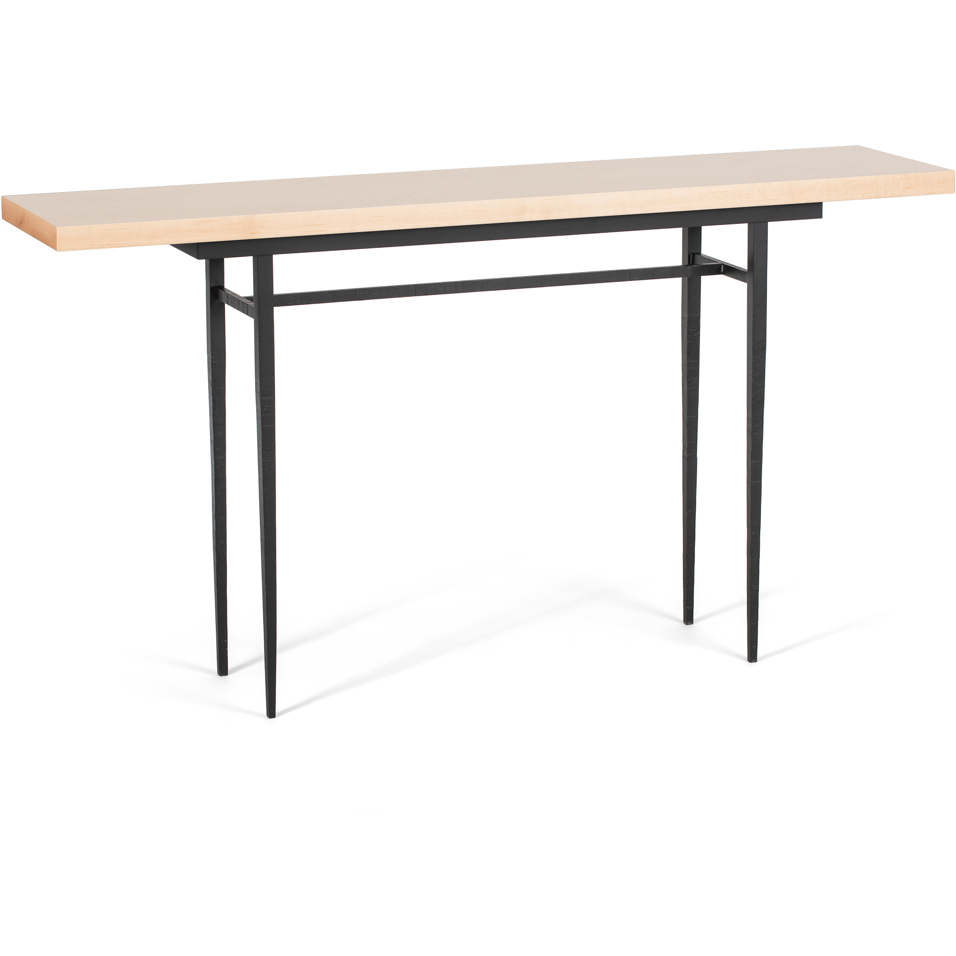 Wick 60 X 14 inch Black Console Table in Maple Natural