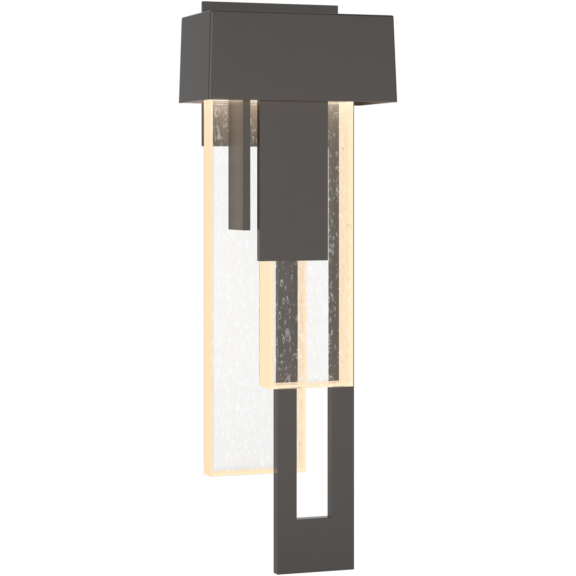Rainfall LED 18.9 inch Coastal White Outdoor Sconce in Seeded Clear, Right