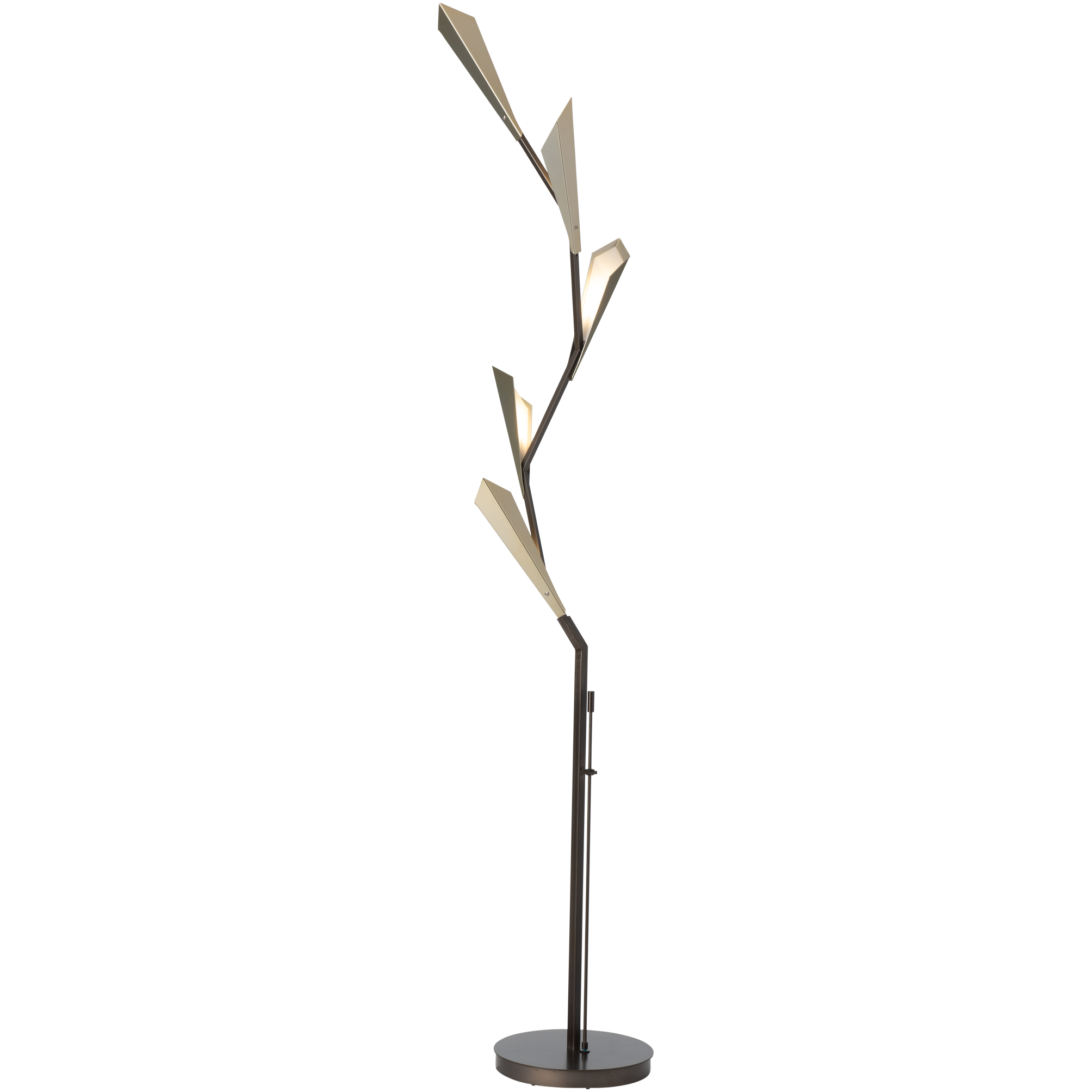Quill 76.8 inch 25.00 watt Modern Brass with Black Torchiere Portable Light in Modern Brass/Black