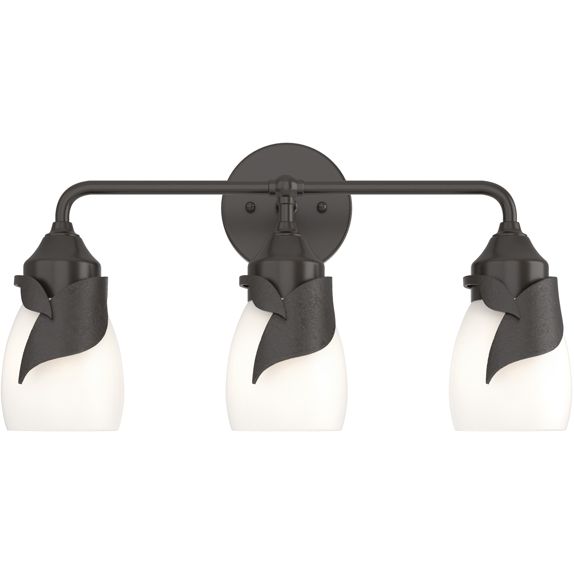 Hubbardton Forge Lapas 3 Light 20.3 inch Oil Rubbed Bronze Bath Sconce Wall Light in Opal 201352-1002 - Open Box