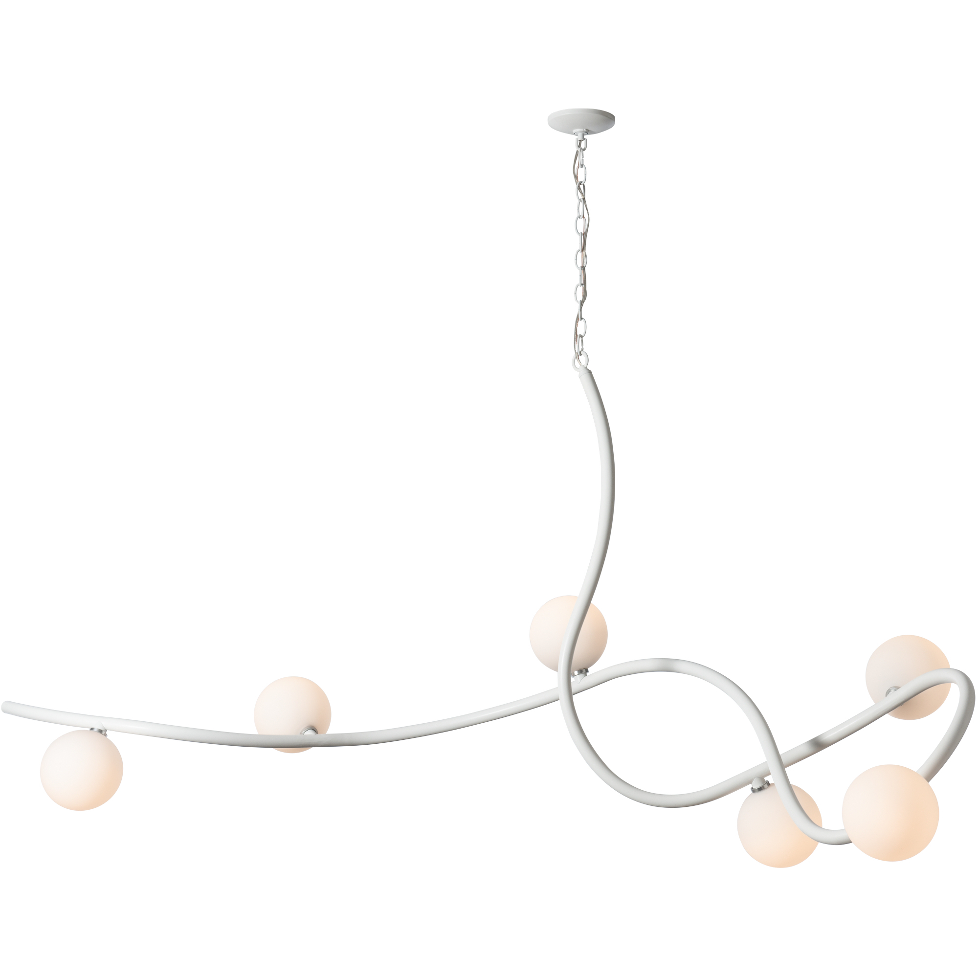 Slide 6 Light 69.2 inch Vintage Platinum Pendant Ceiling Light, XL