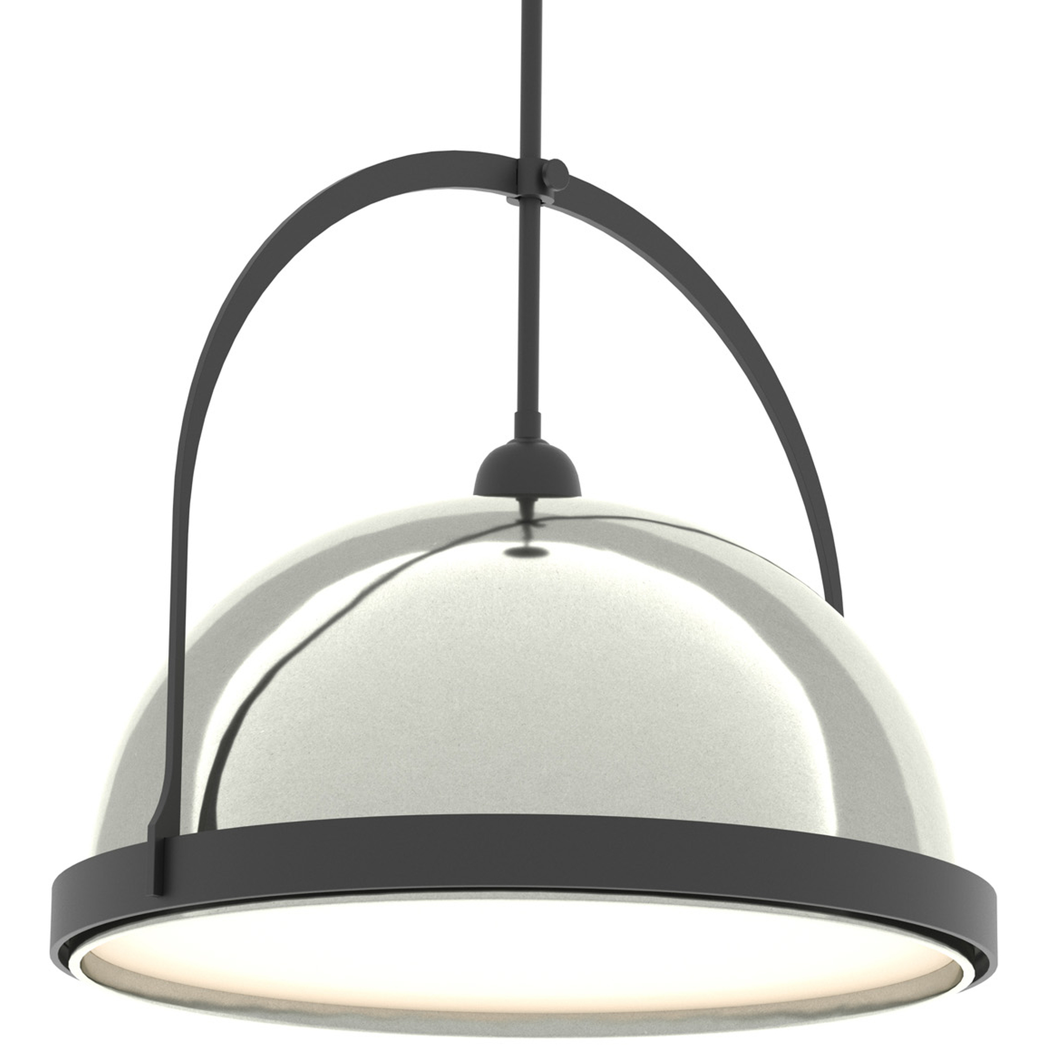 Atlas 1 Light 21.7 inch Black and Sterling Pendant Ceiling Light, Large - Open Box