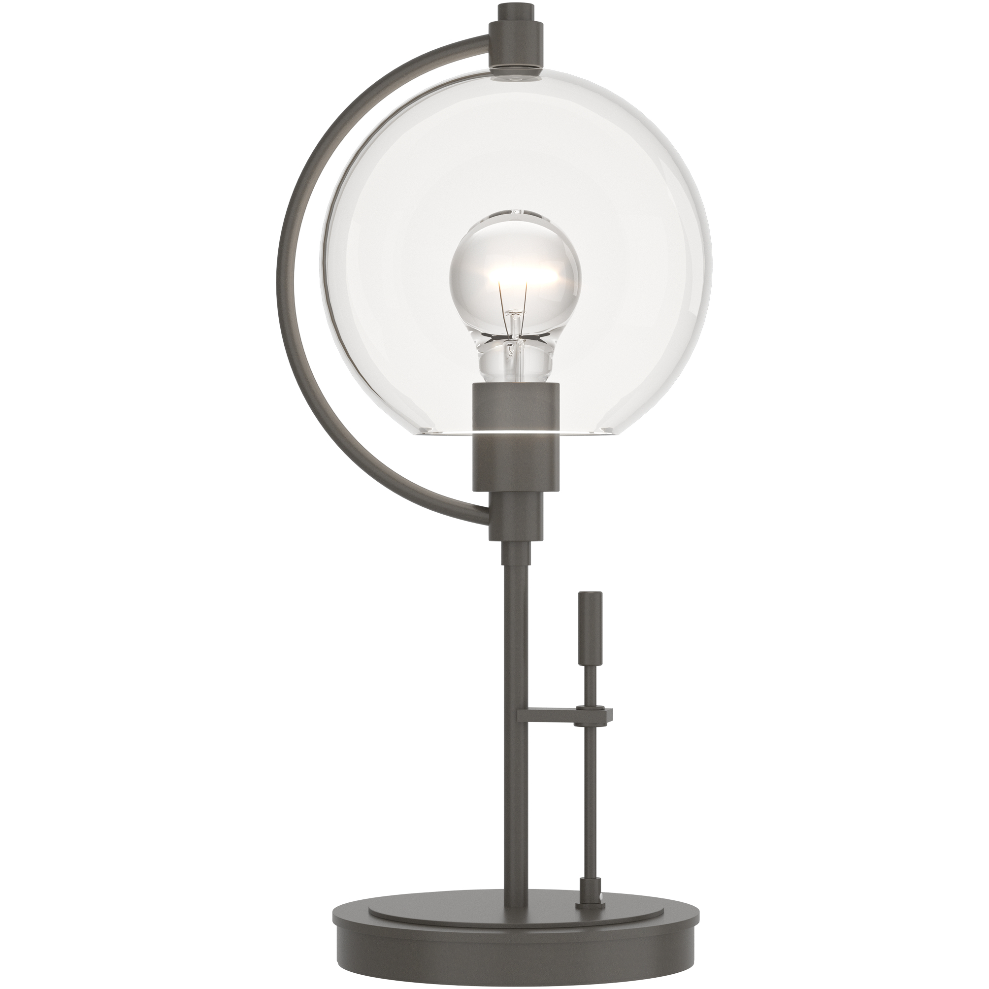 Pluto 19.3 inch 100 watt Dark Smoke Table Lamp Portable Light in Clear