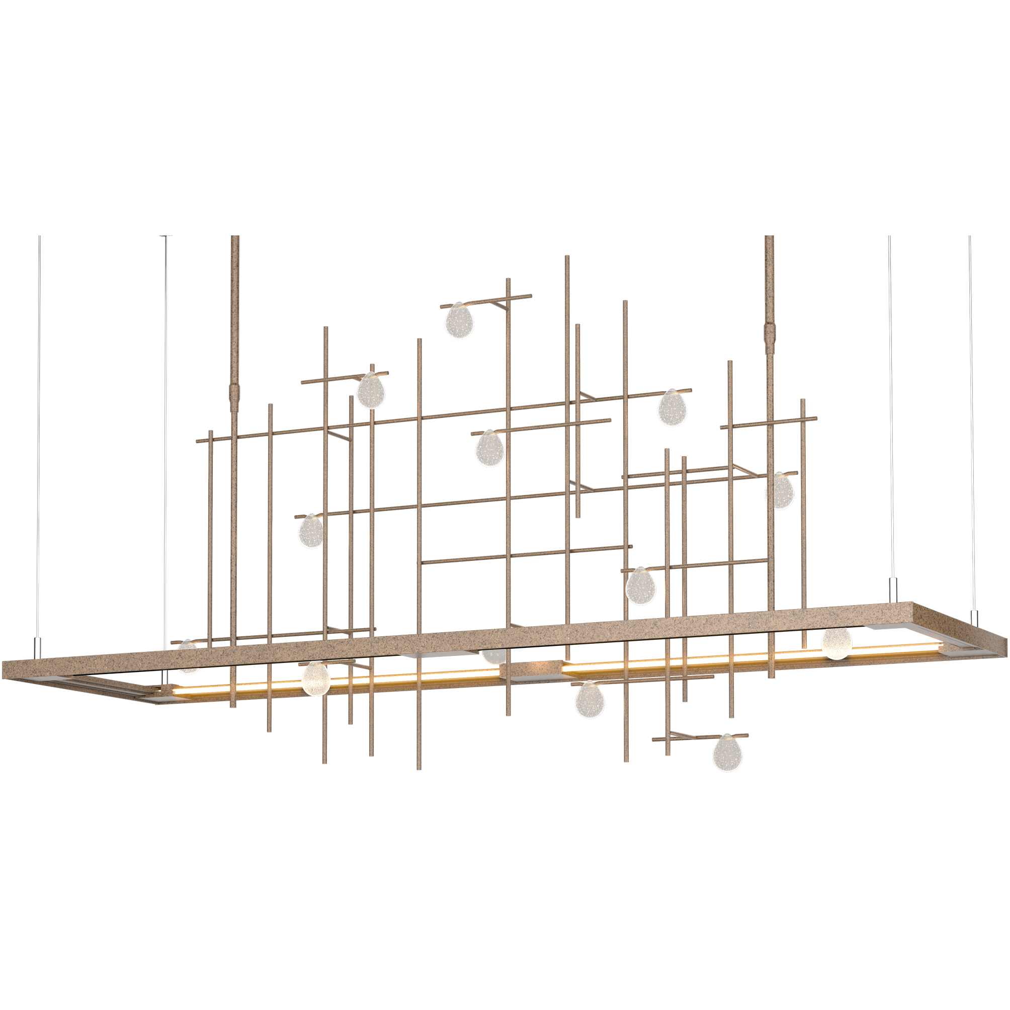 Spring LED 53.4 inch Bronze Pendant Ceiling Light, Long