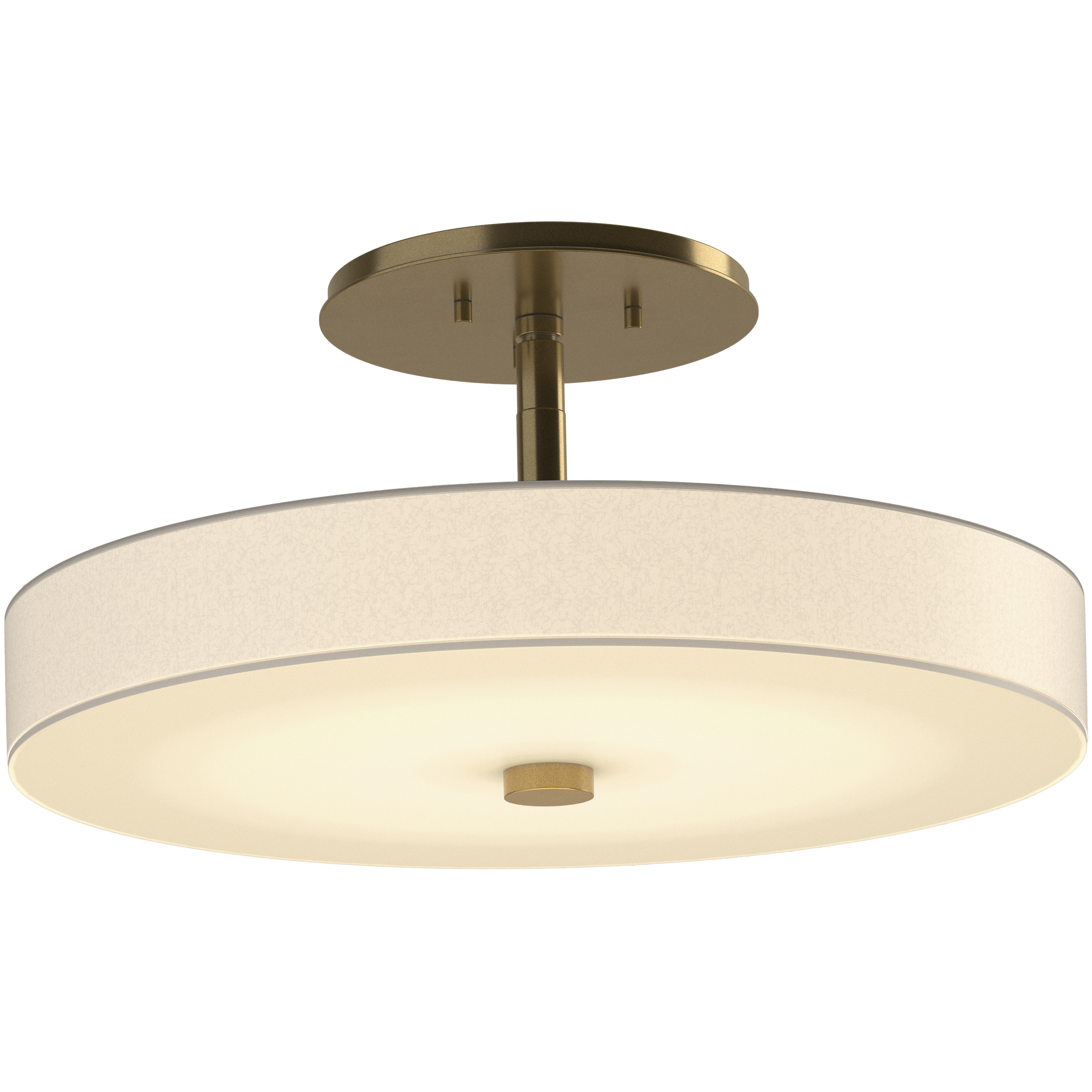 Disq LED 15 inch Modern Brass Semi-Flush Ceiling Light