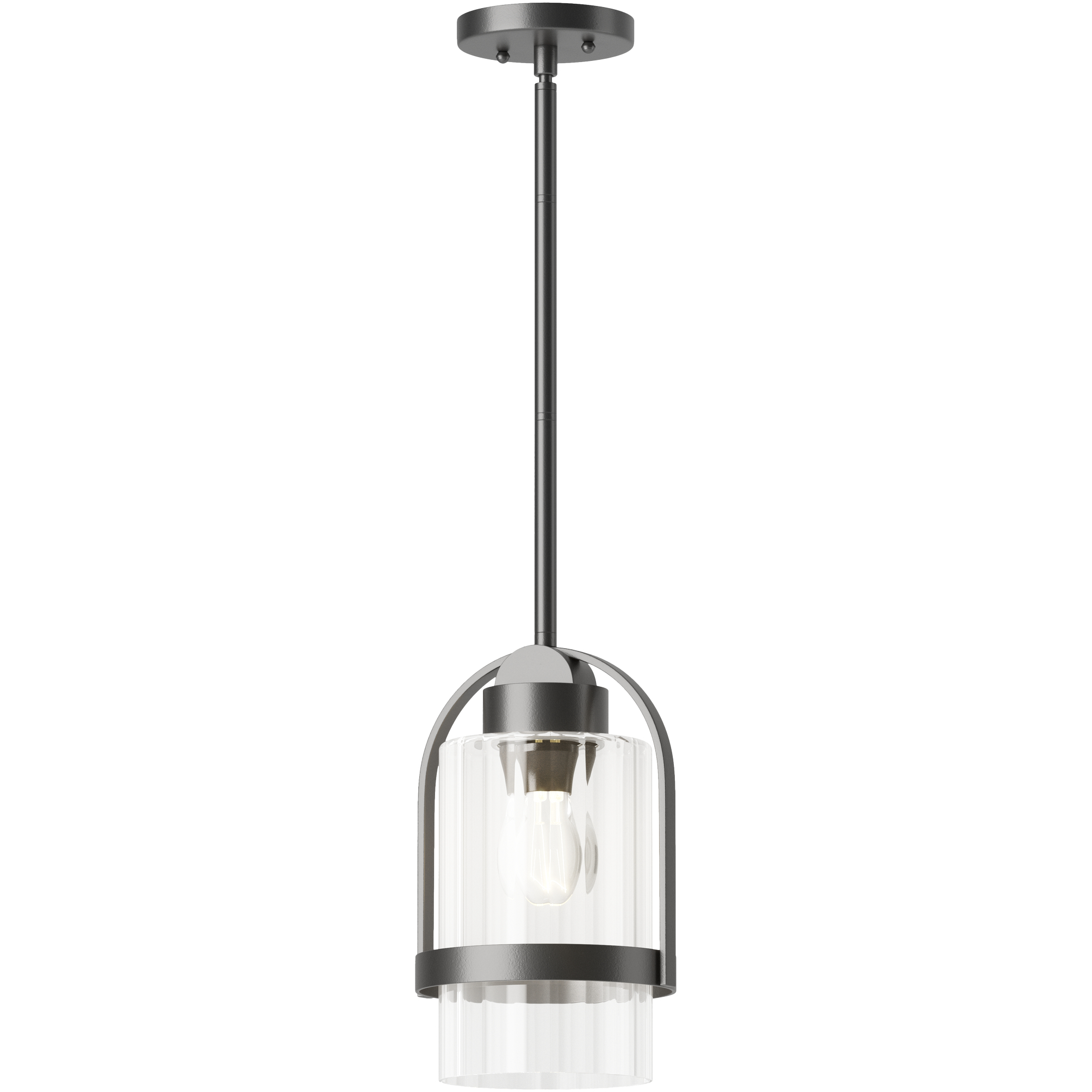 Alcove 1 Light 7.8 inch Coastal Black Outdoor Pendant in Clear