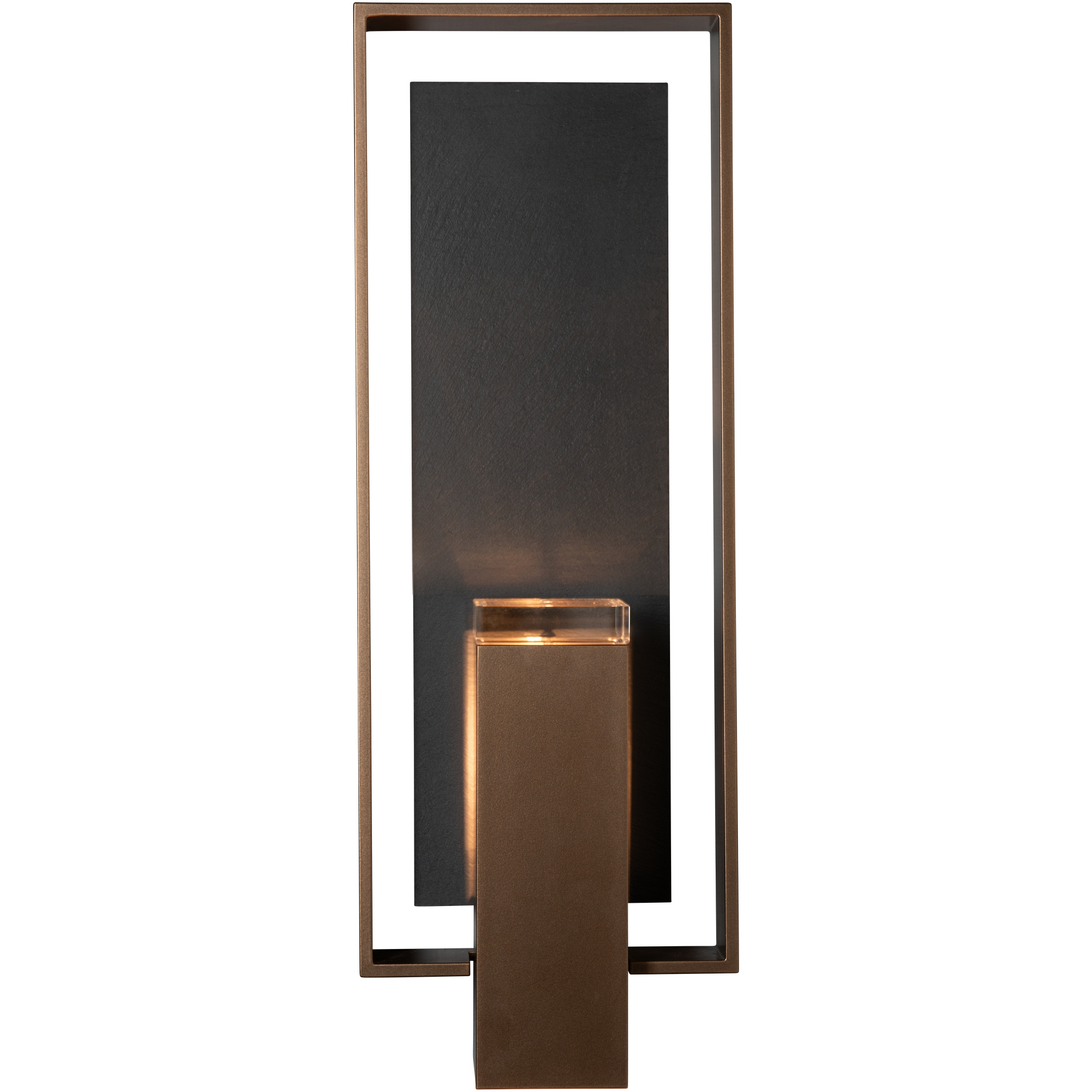 Shadow Box 2 Light 21.2 inch Coastal Natural Iron Outdoor Sconce, Large