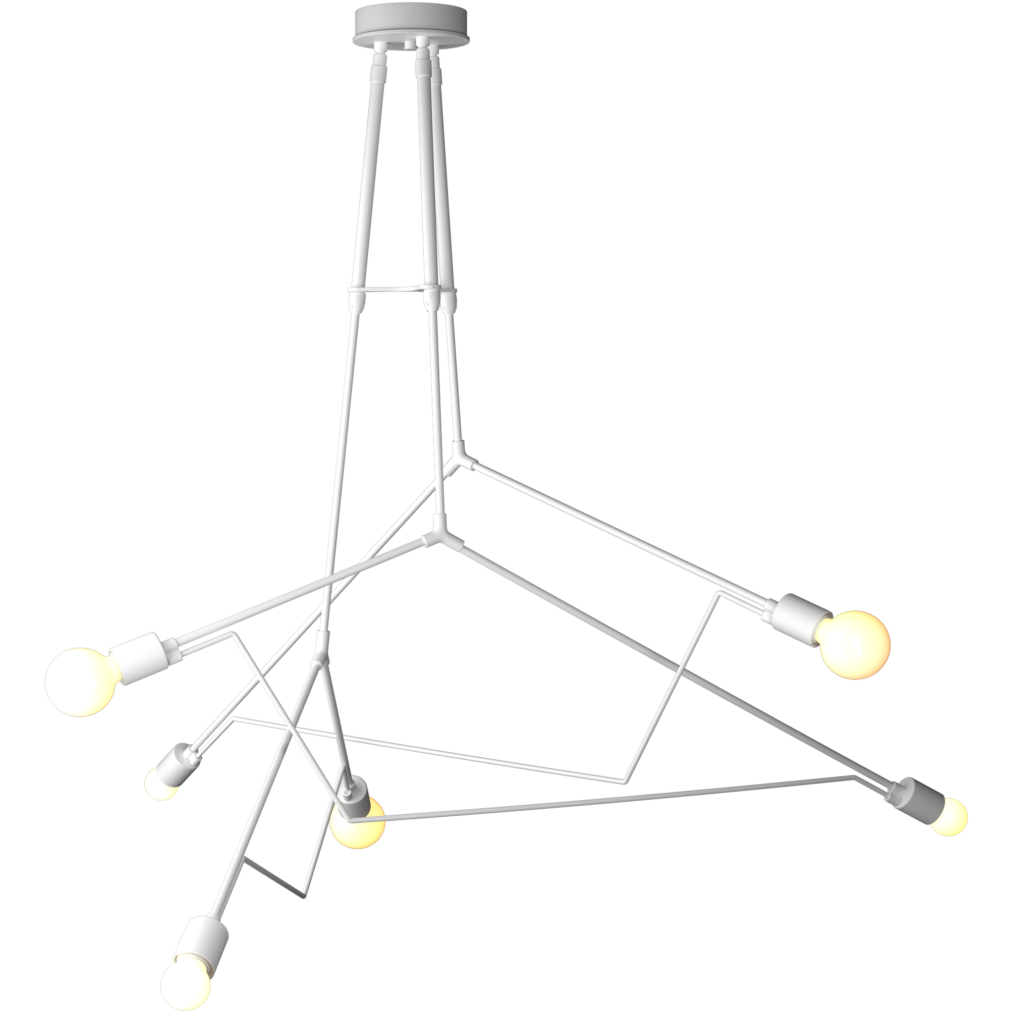 Divergence 6 Light 54.2 inch Coastal White Outdoor Pendant, Long