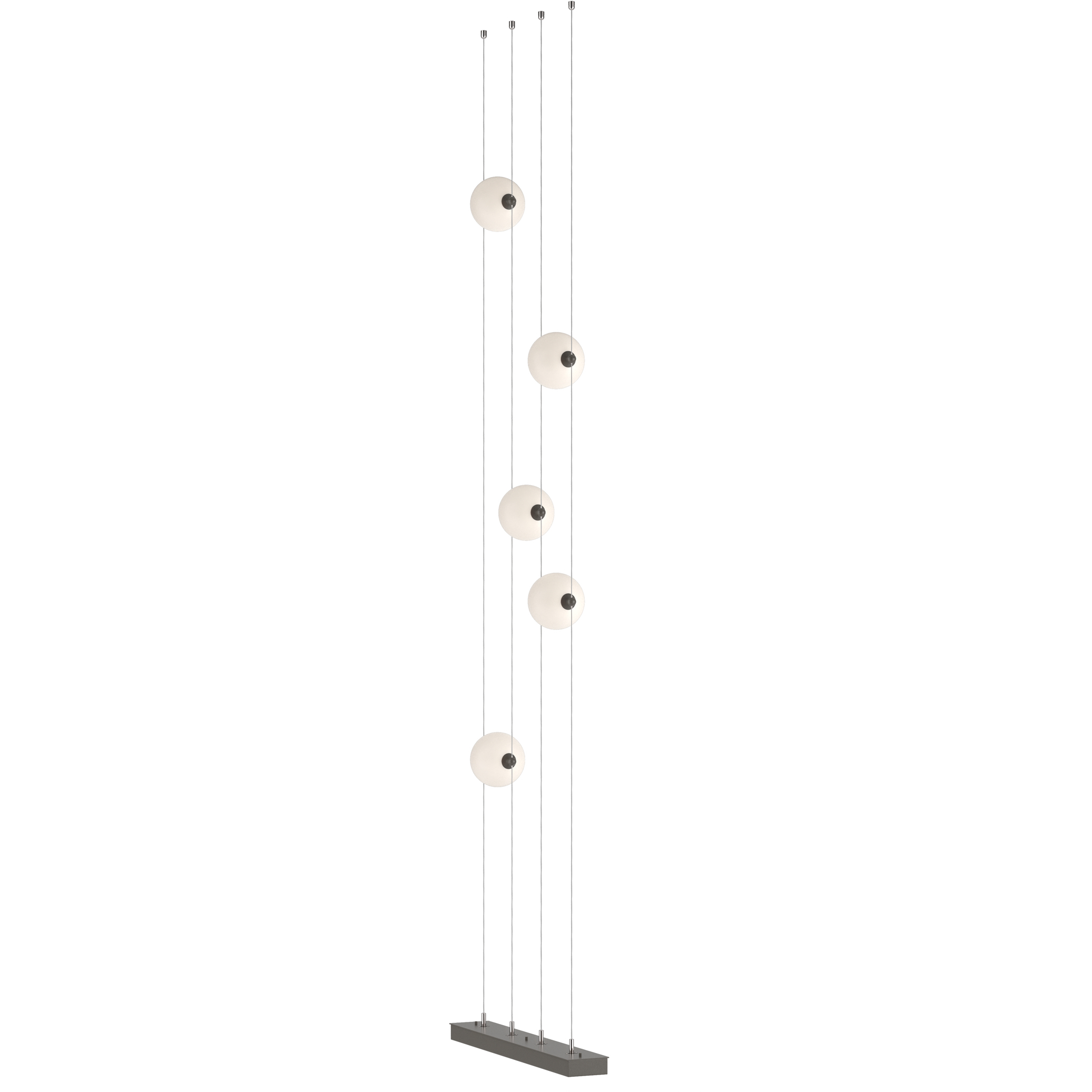 Abacus LED 27.5 inch Dark Smoke Floor to Ceiling Plug-In Lamp Ceiling Light in Opal, Floor to Ceiling