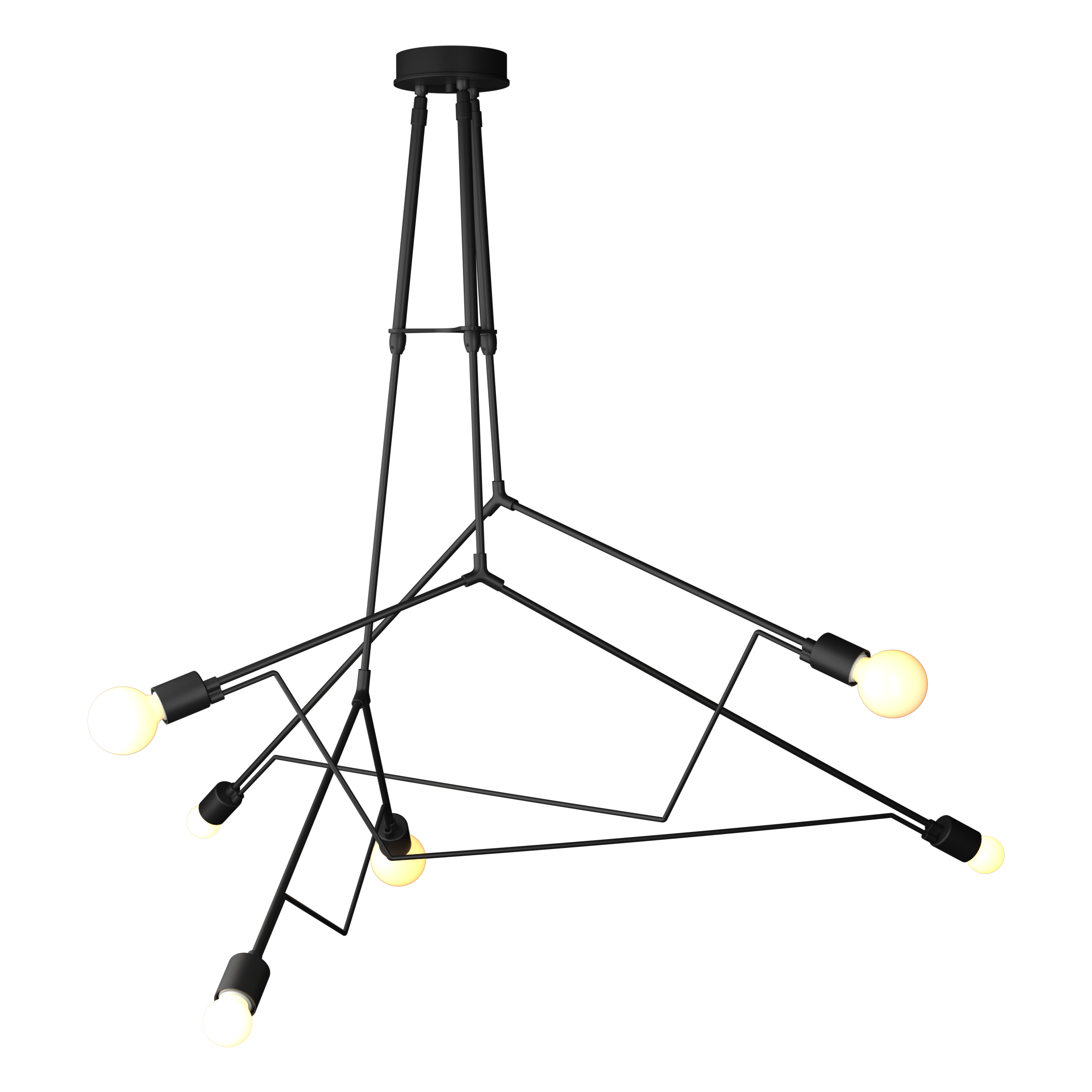 Divergence 6 Light 54.2 inch Coastal Black Outdoor Pendant, Standard