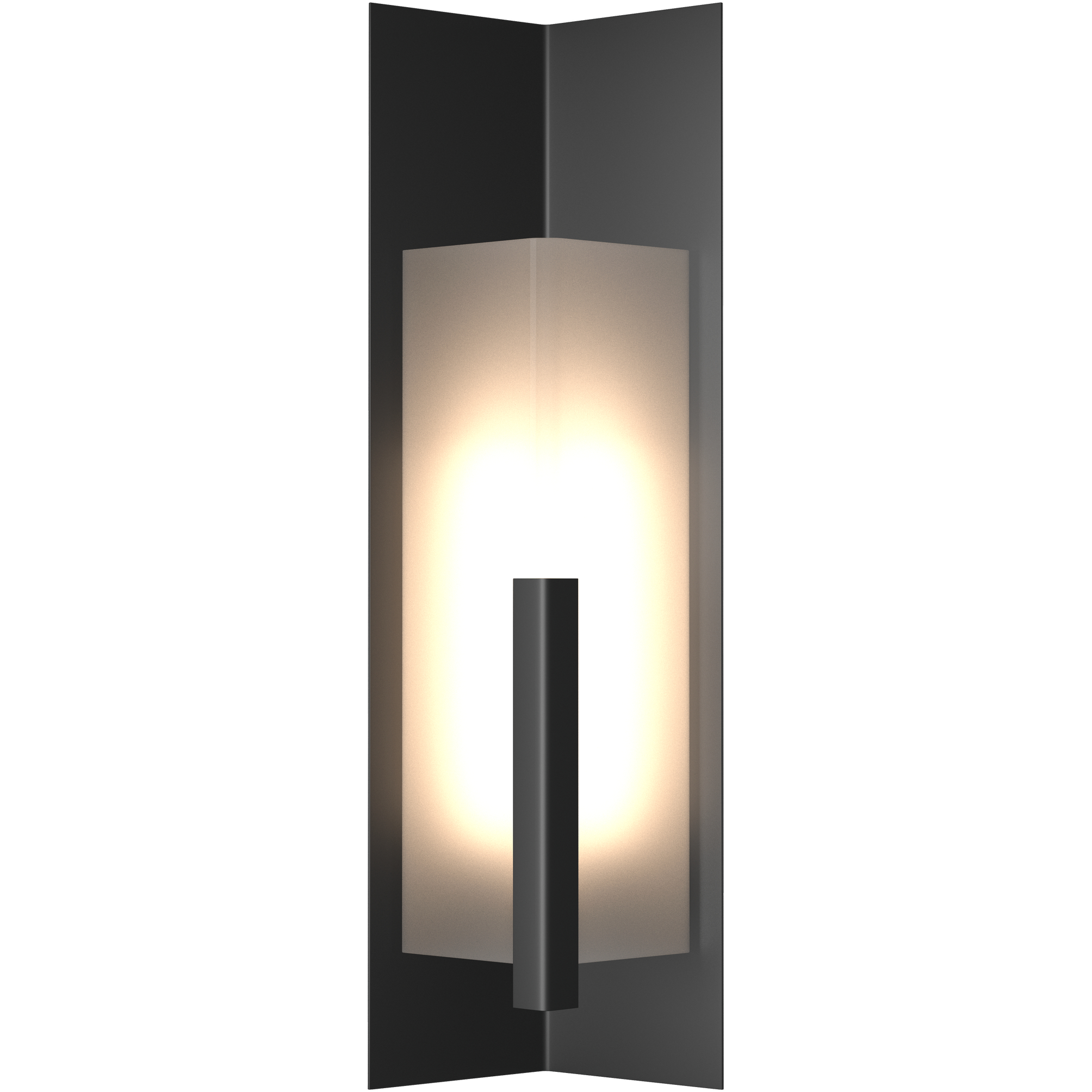 Summit 1 Light 34 inch Coastal Black Outdoor Sconce in Frosted, Large