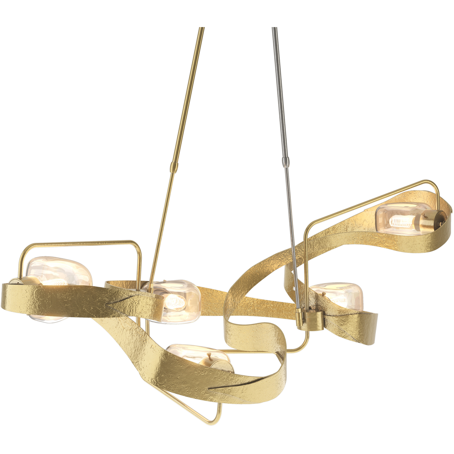 Graffiti 5 Light 50.1 inch Modern Brass Pendant Ceiling Light, Standard