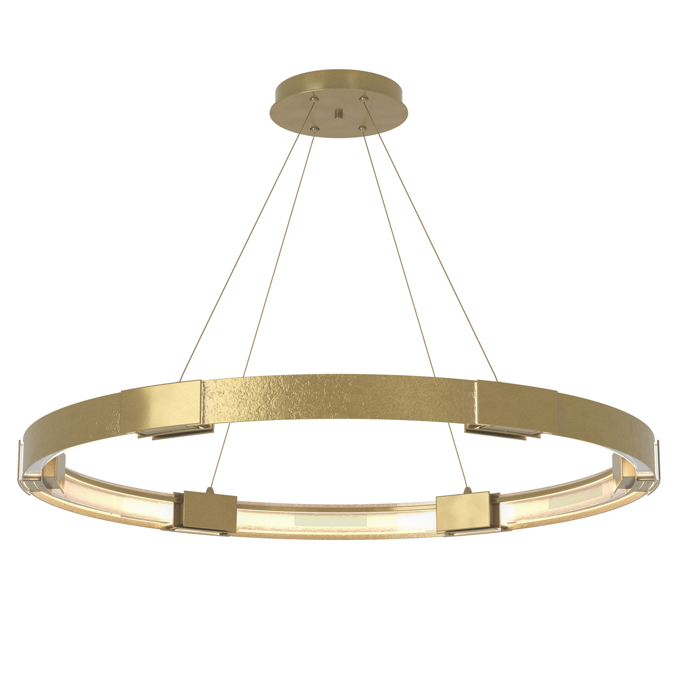Aura LED 48 inch Modern Brass Pendant Ceiling Light, Large