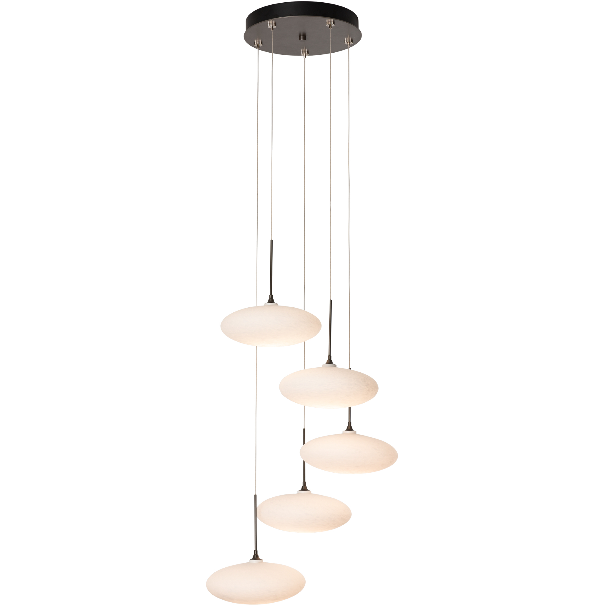 Clouds 5 Light 19.8 inch Bronze Pendant Ceiling Light, Standard