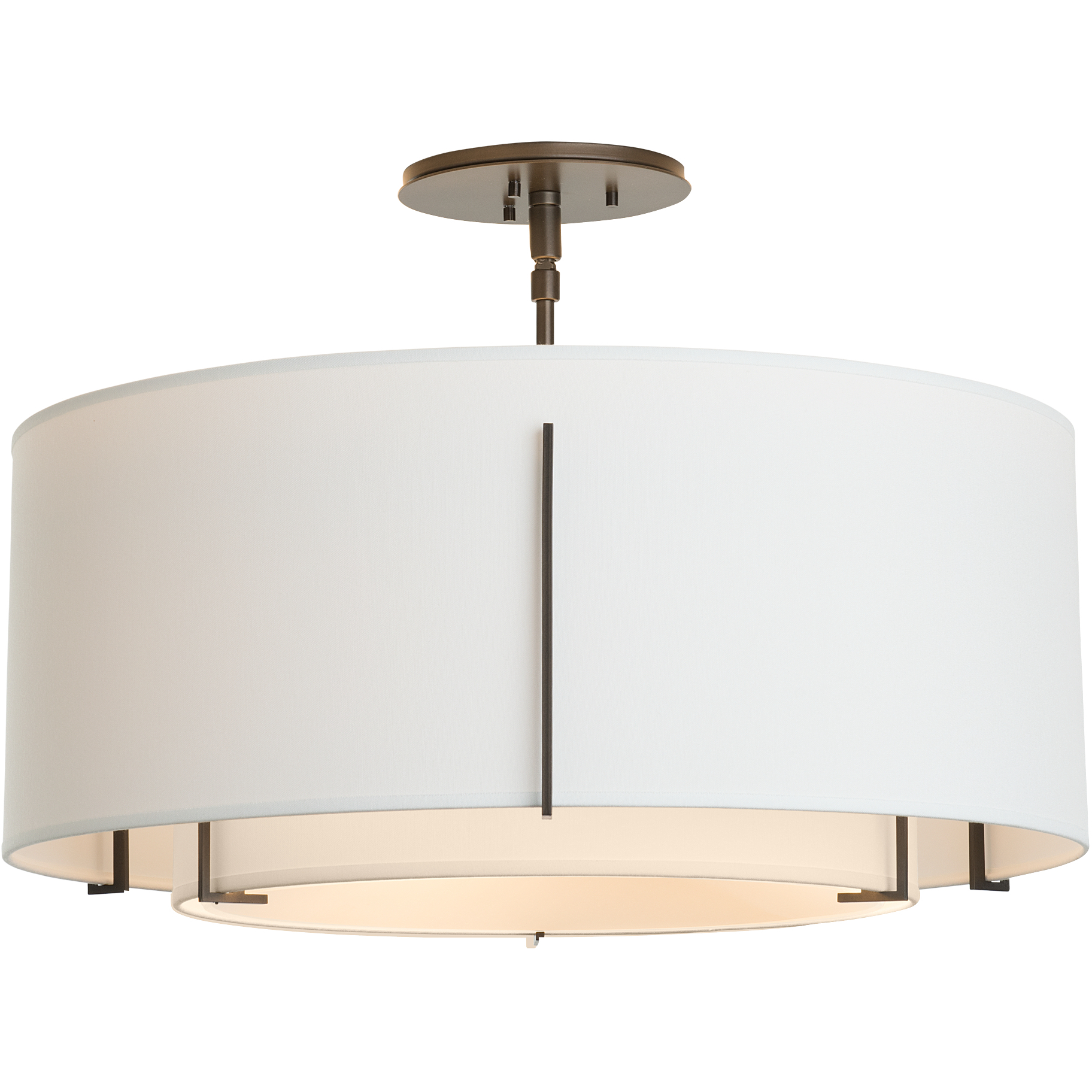 Exos 3 Light 22.9 inch Dark Smoke Semi-Flush Ceiling Light - Open Box