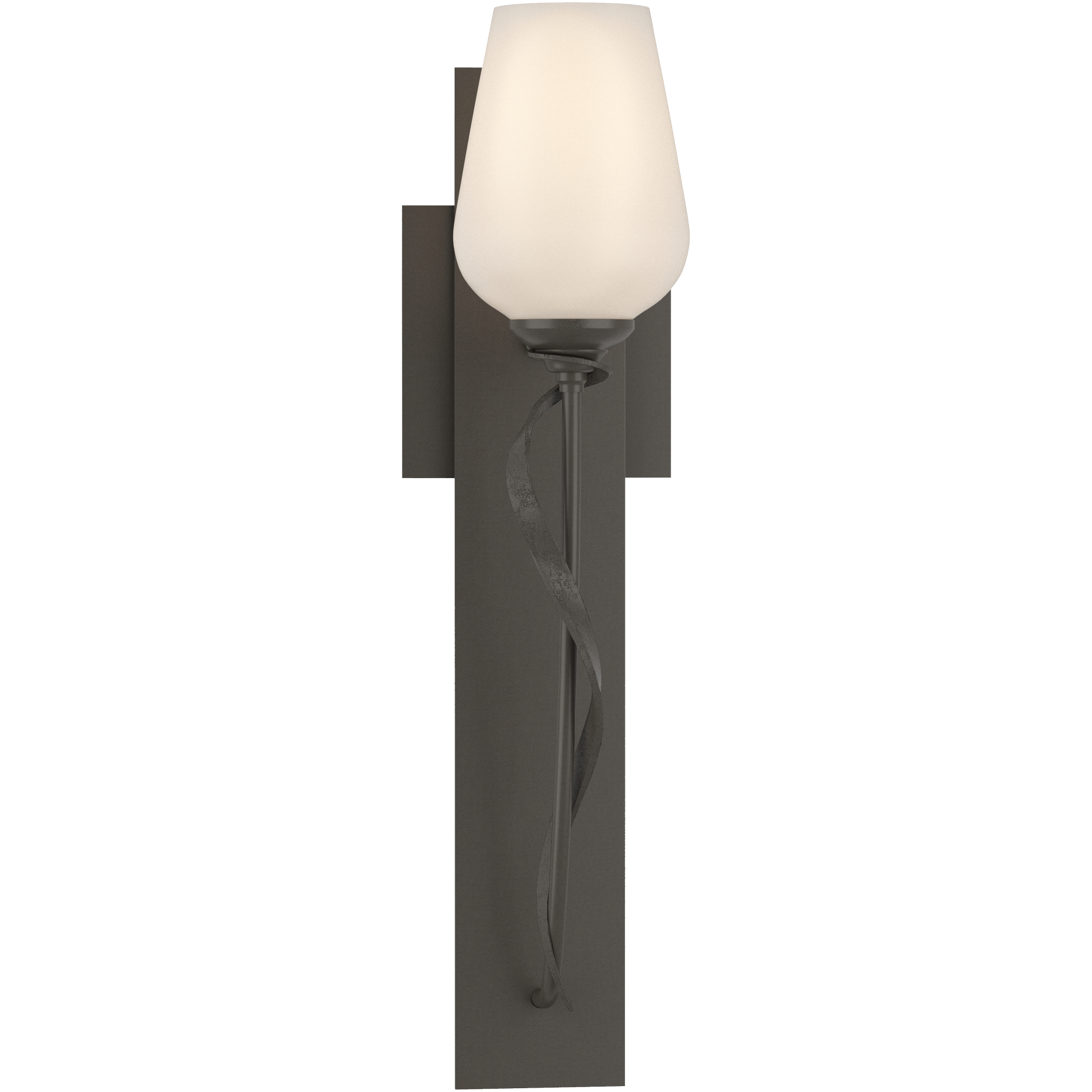 Flora 1 Light 4.8 inch Dark Smoke Sconce Wall Light in Opal