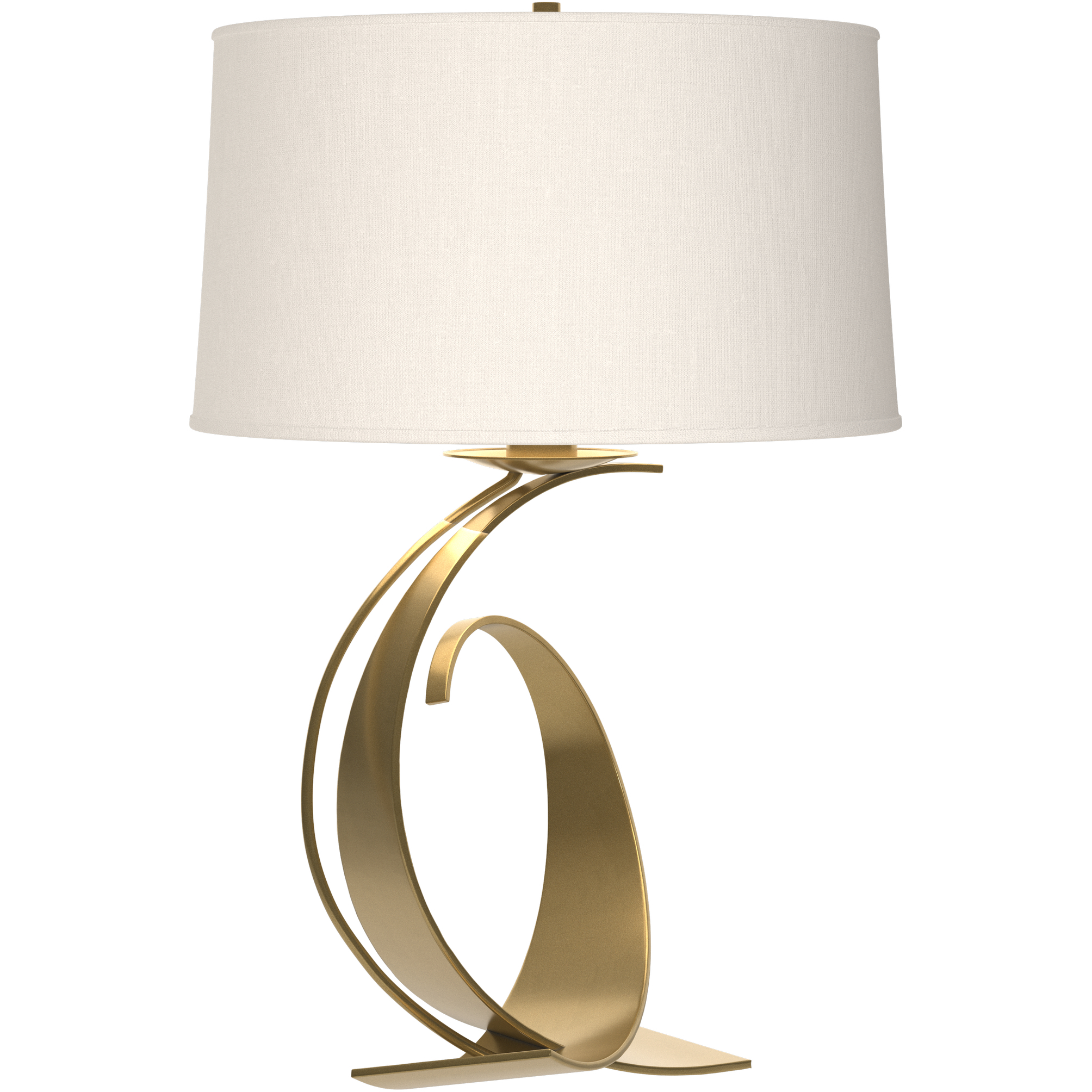 Fullered Impressions 29 inch 150 watt Modern Brass Table Lamp Portable Light in Natural Anna, Large