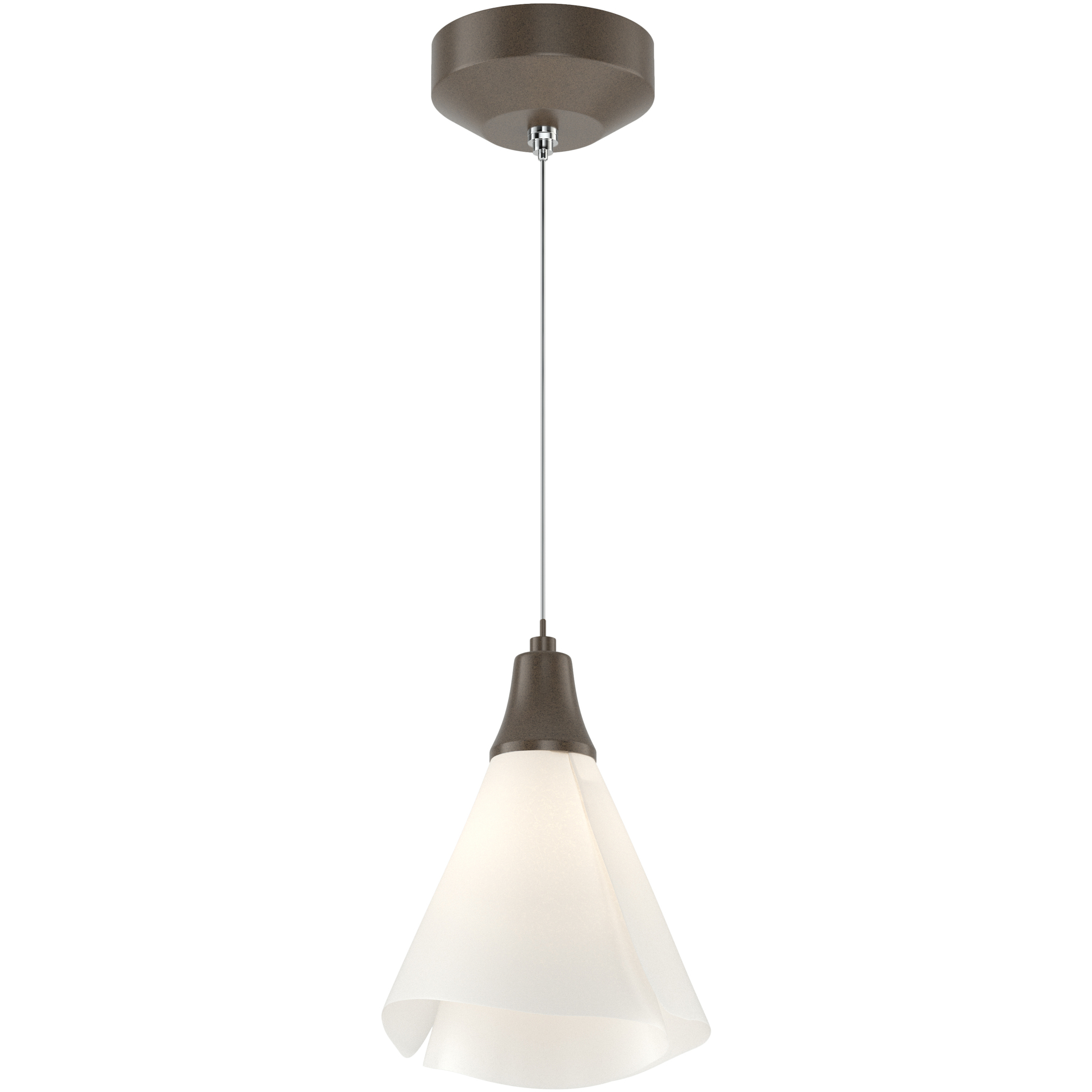 Hubbardton 1611811009 Mobius 1 Light 7.3 inch White Mini Pendant