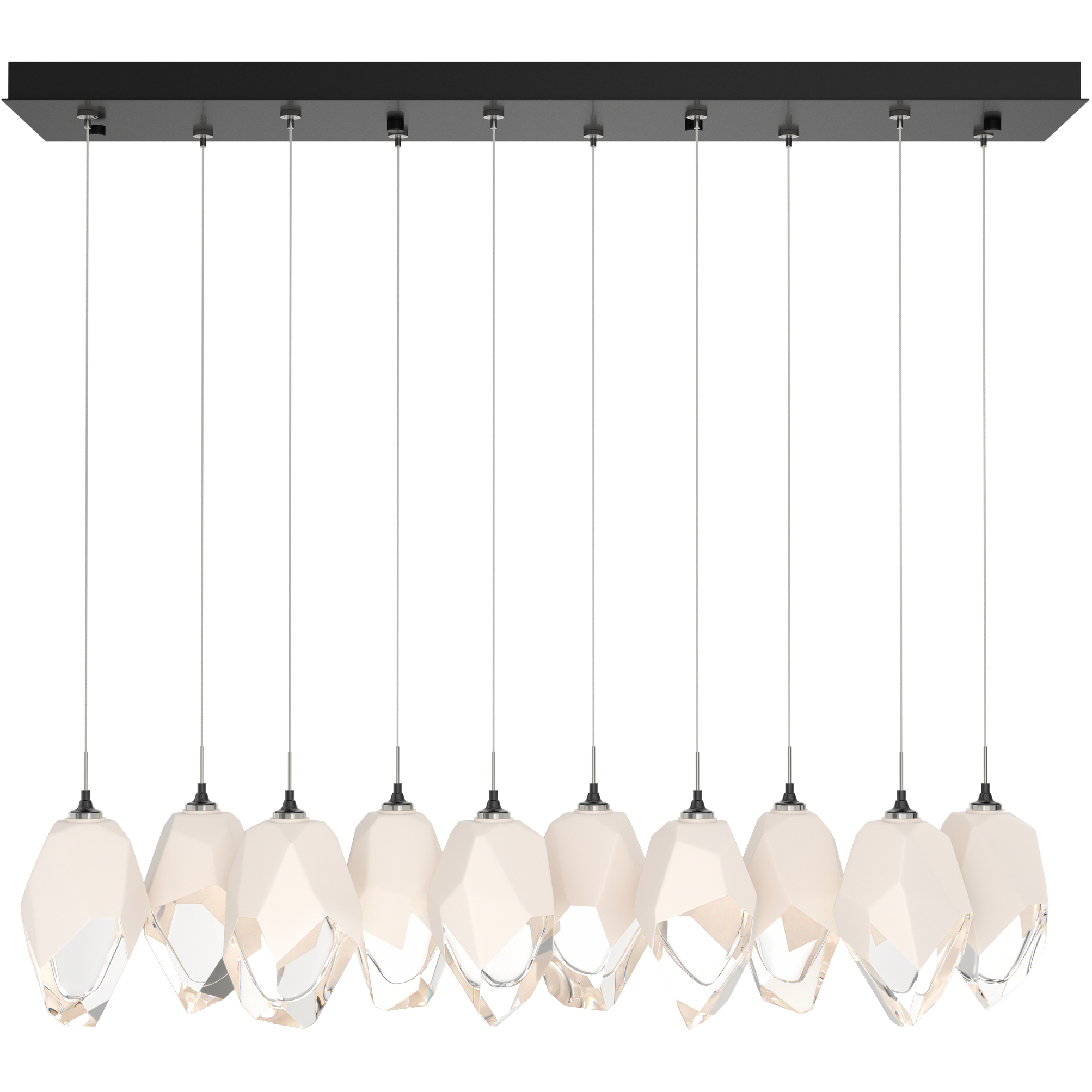 Chrysalis 10 Light 44.7 inch Ink Pendant Ceiling Light in White Crystal, Standard