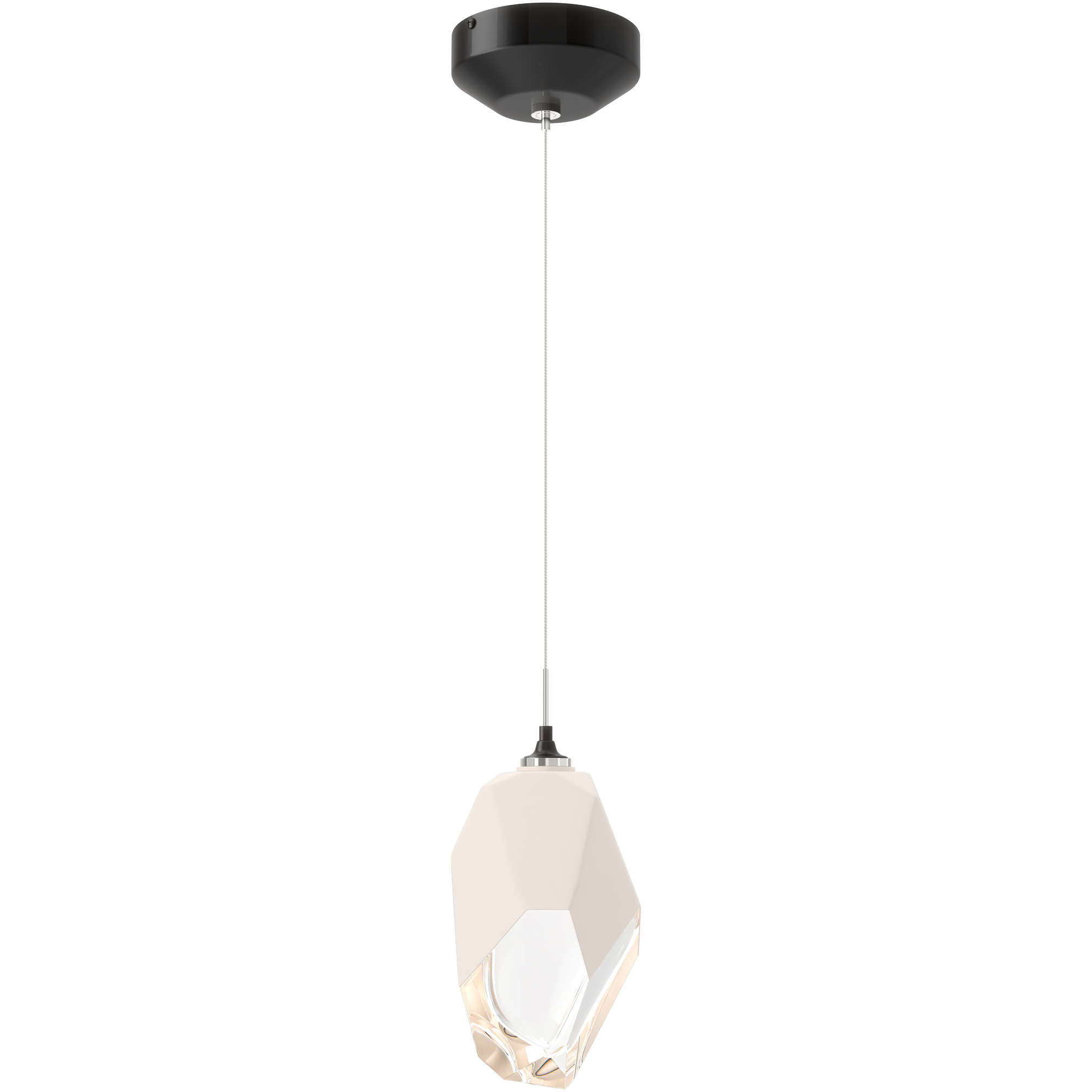 Chrysalis 1 Light 6.1 inch Ink Mini Pendant Ceiling Light in White Crystal, Large
