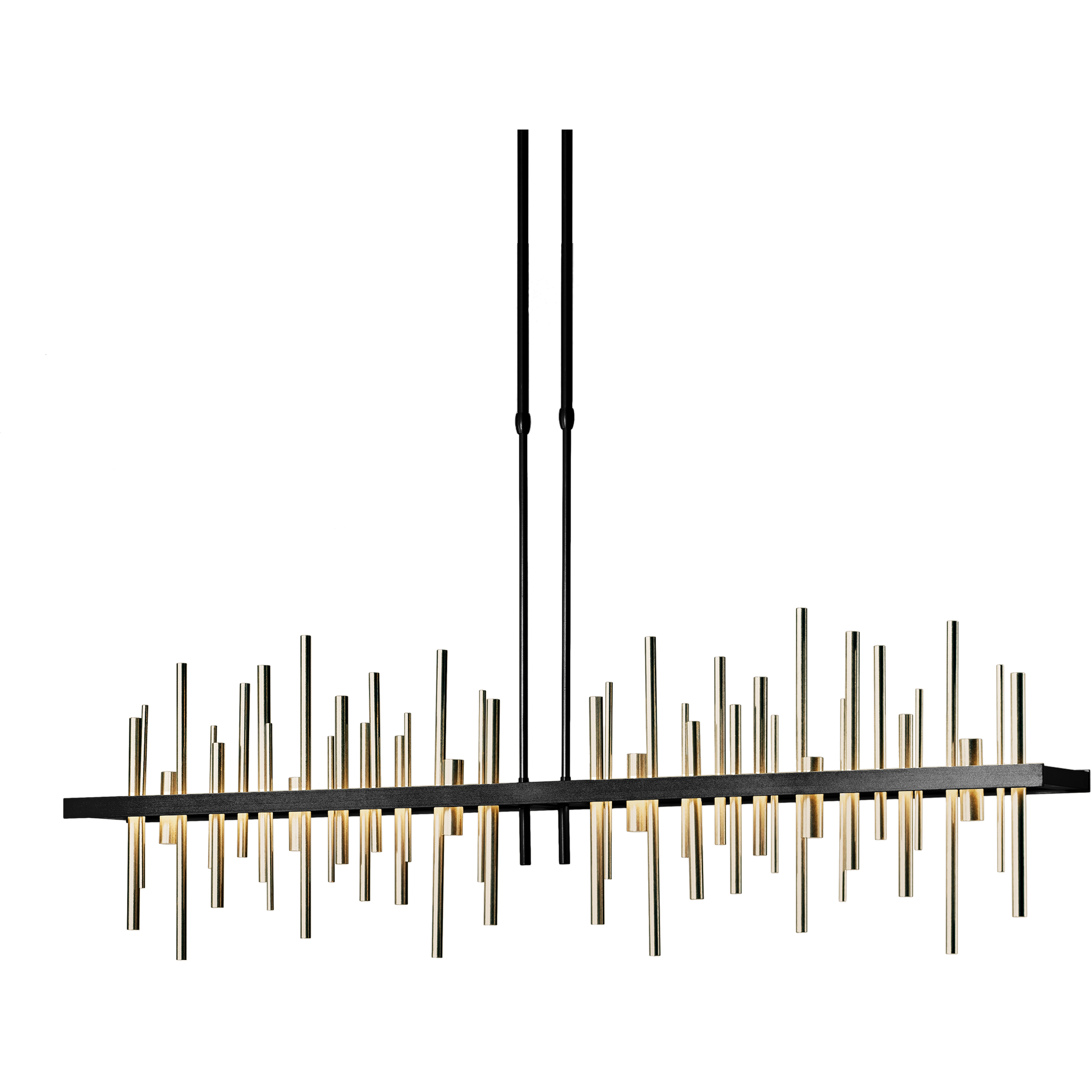 Cityscape LED 51.9 inch Black and Soft Gold Pendant Ceiling Light in Black/Soft Gold, Large