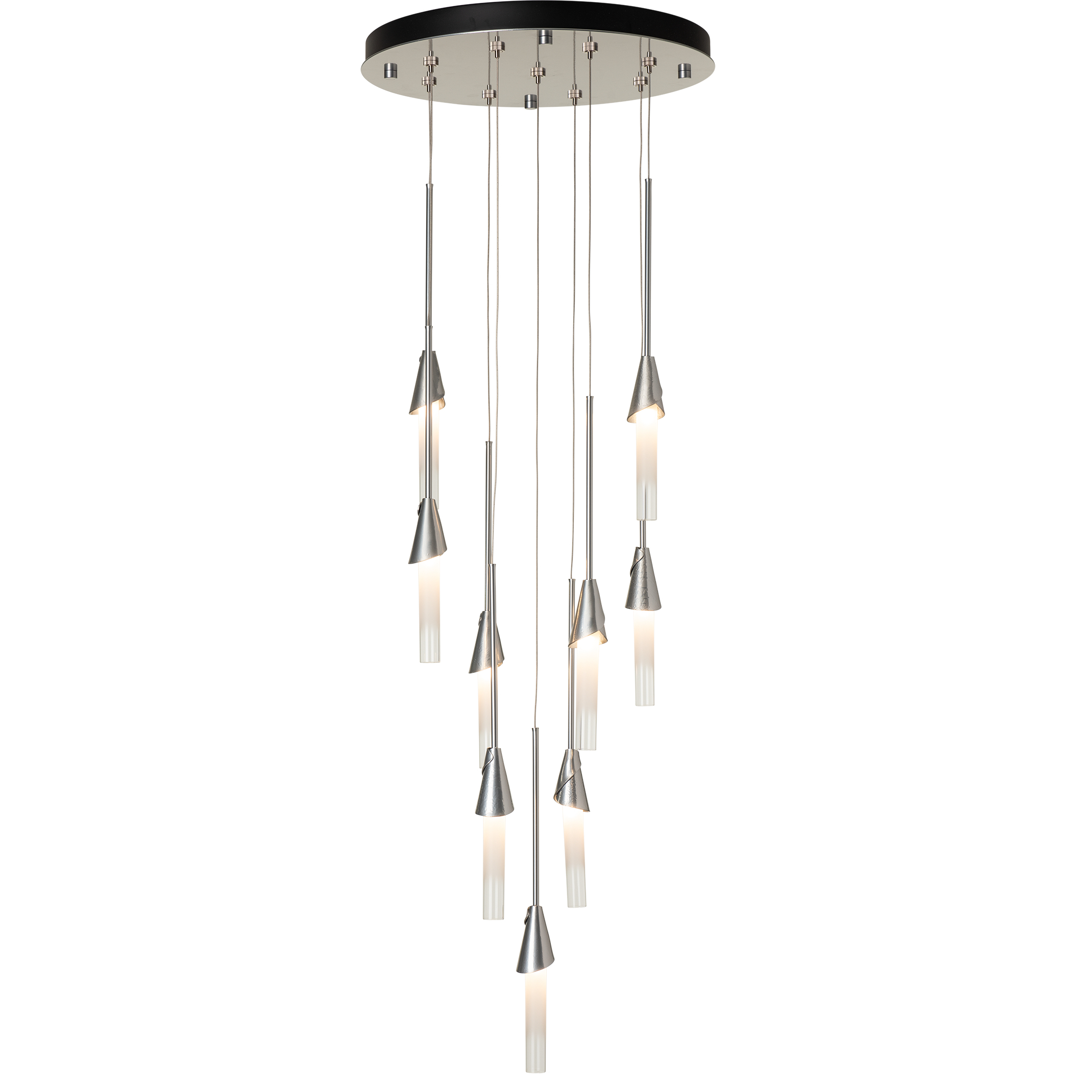 Lilium 9 Light 20.5 inch Vintage Platinum Pendant Ceiling Light, Standard