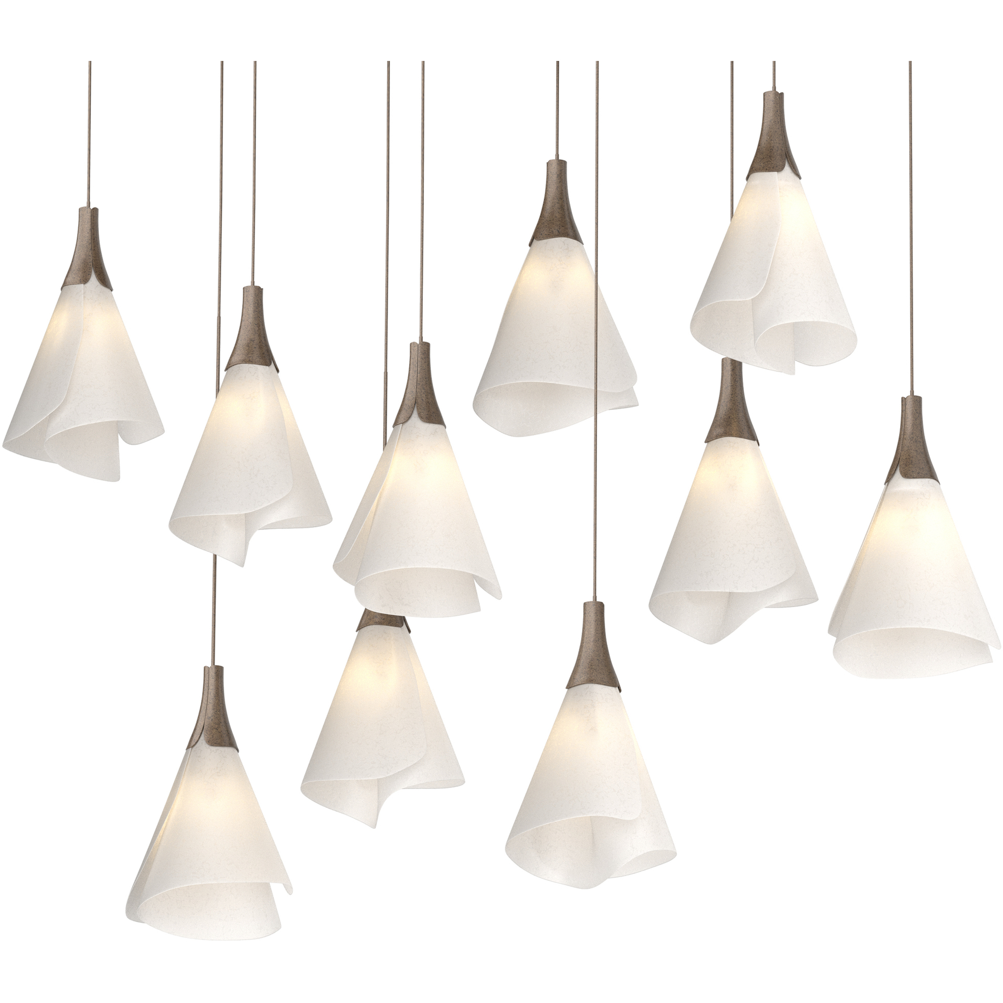 Mobius 10 Light 45.6 inch Bronze Pendant Ceiling Light, Long