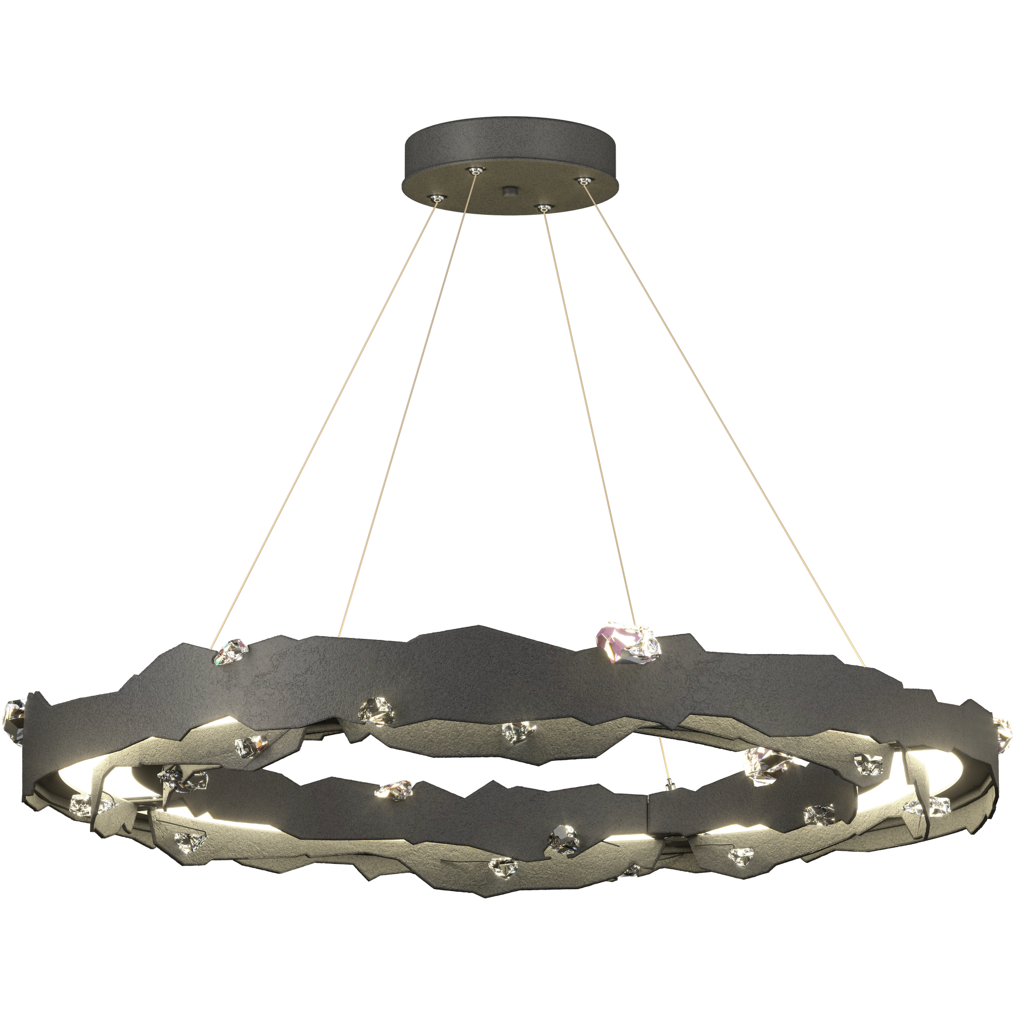 Trove LED 38.2 inch Natural Iron Circular Pendant Ceiling Light