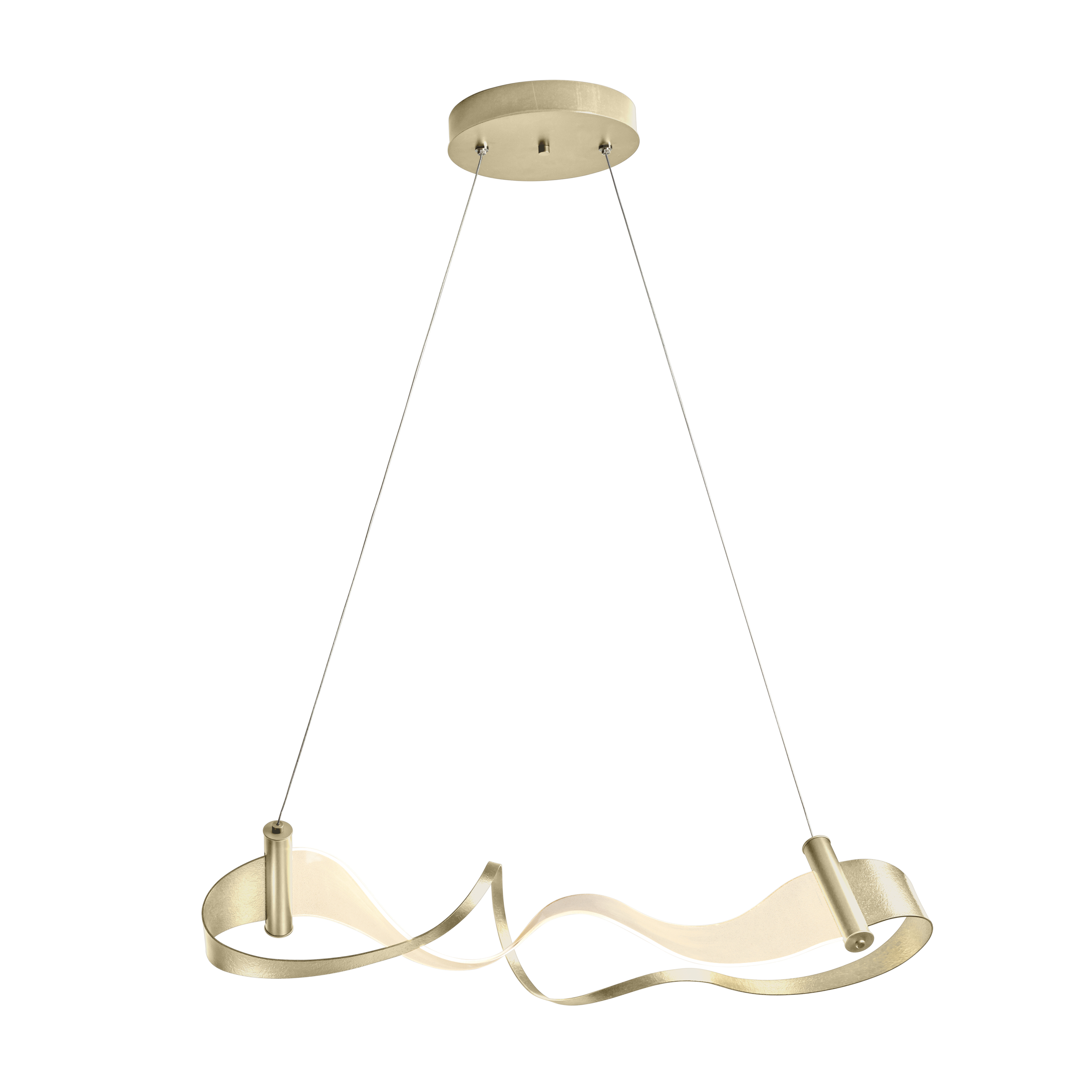 Zephyr LED 38.5 inch Modern Brass Pendant Ceiling Light