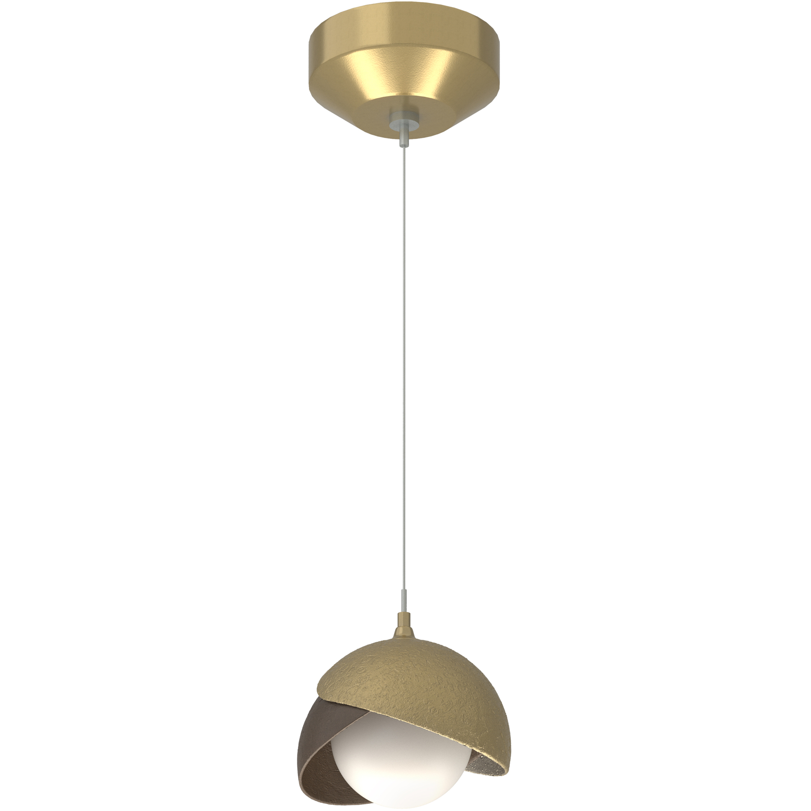 Brooklyn 1 Light 6 inch Modern Brass and Bronze Mini Pendant Ceiling Light in Modern Brass/Bronze