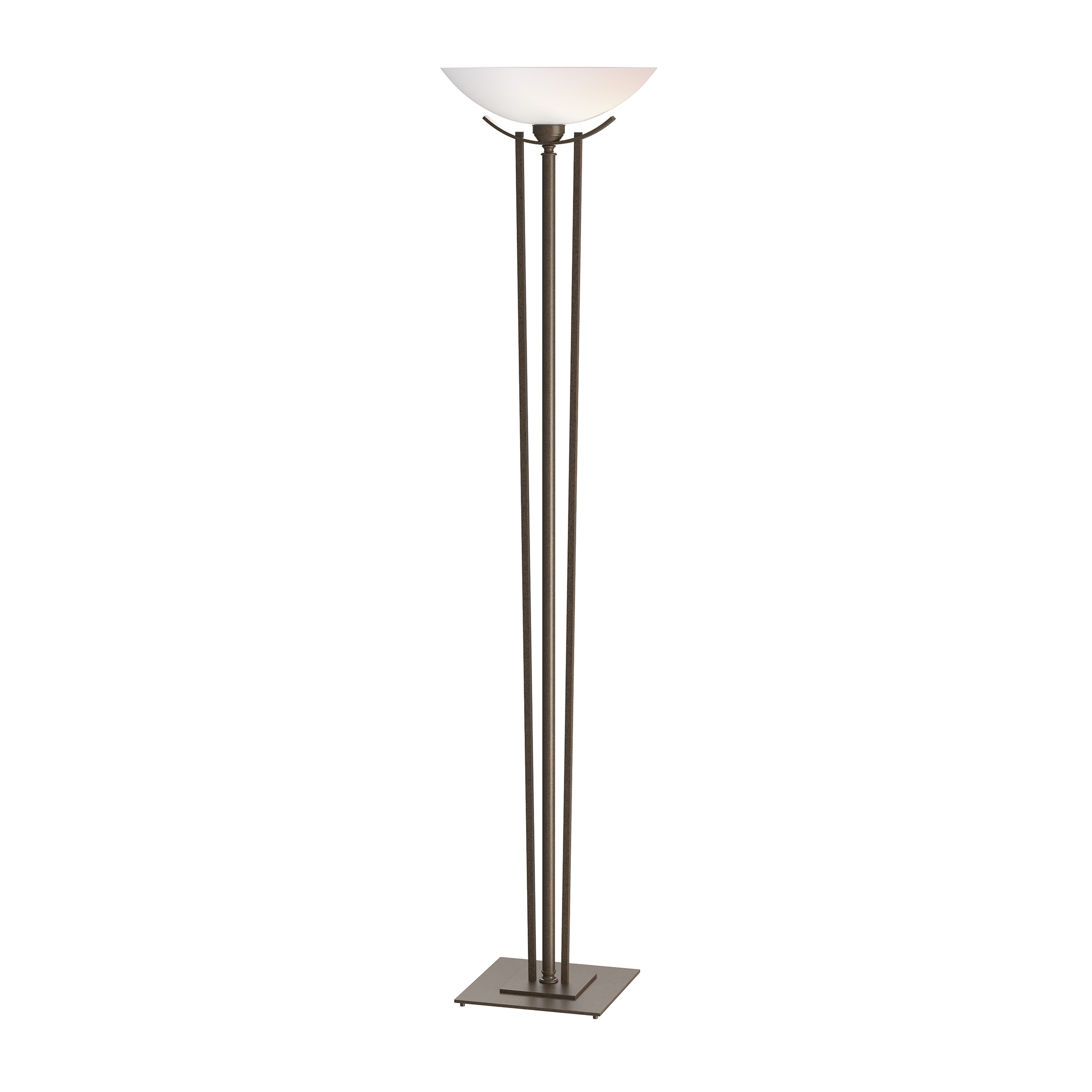 Taper 71 inch 150 watt Bronze Torchiere Portable Light in Opal