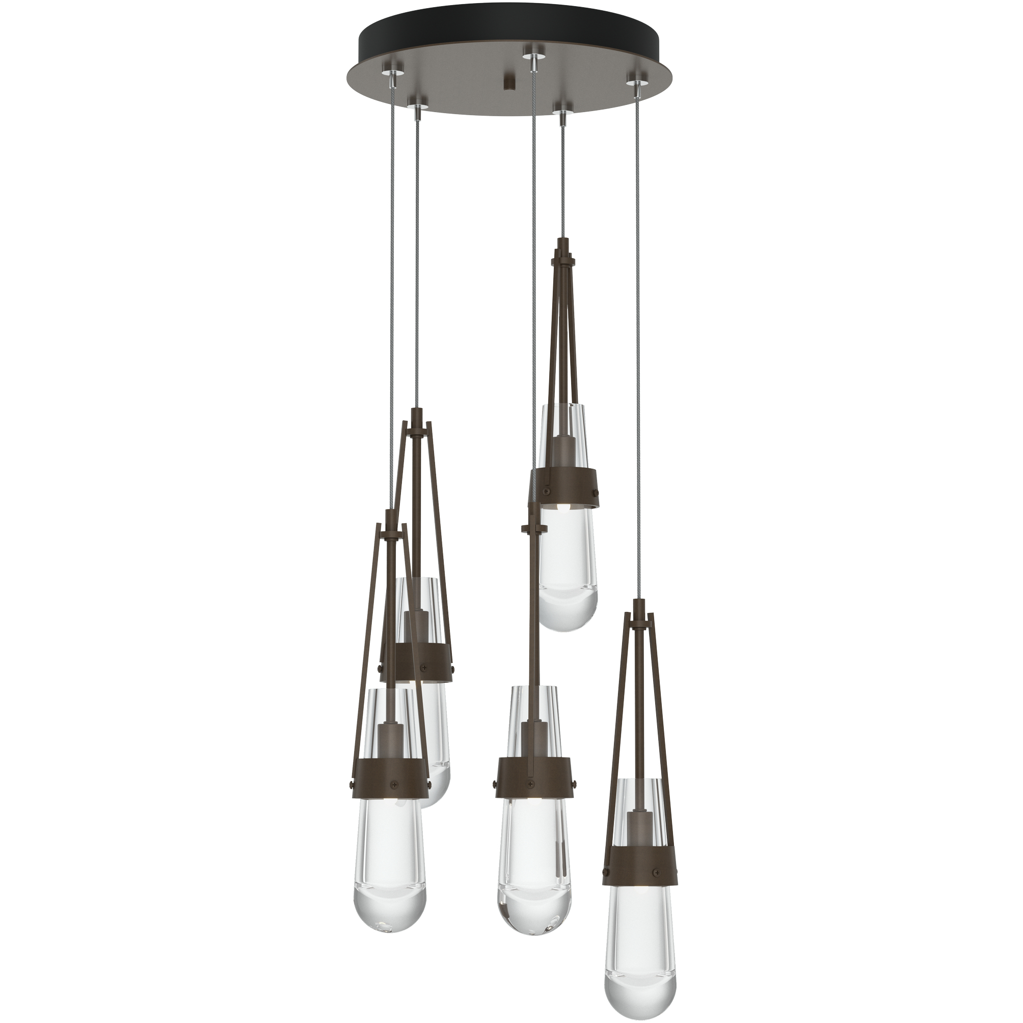 Hubbardton 1311271002 Link 5 Light 13 inch Bronze Mini Pendant